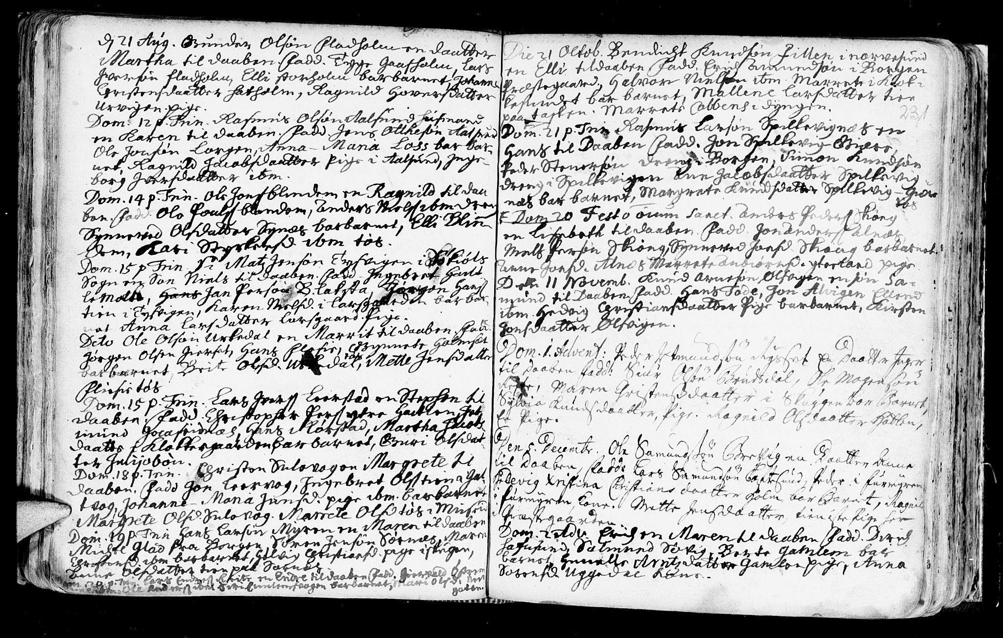 Ministerialprotokoller, klokkerbøker og fødselsregistre - Møre og Romsdal, AV/SAT-A-1454/528/L0390: Ministerialbok nr. 528A01, 1698-1739, s. 230-231