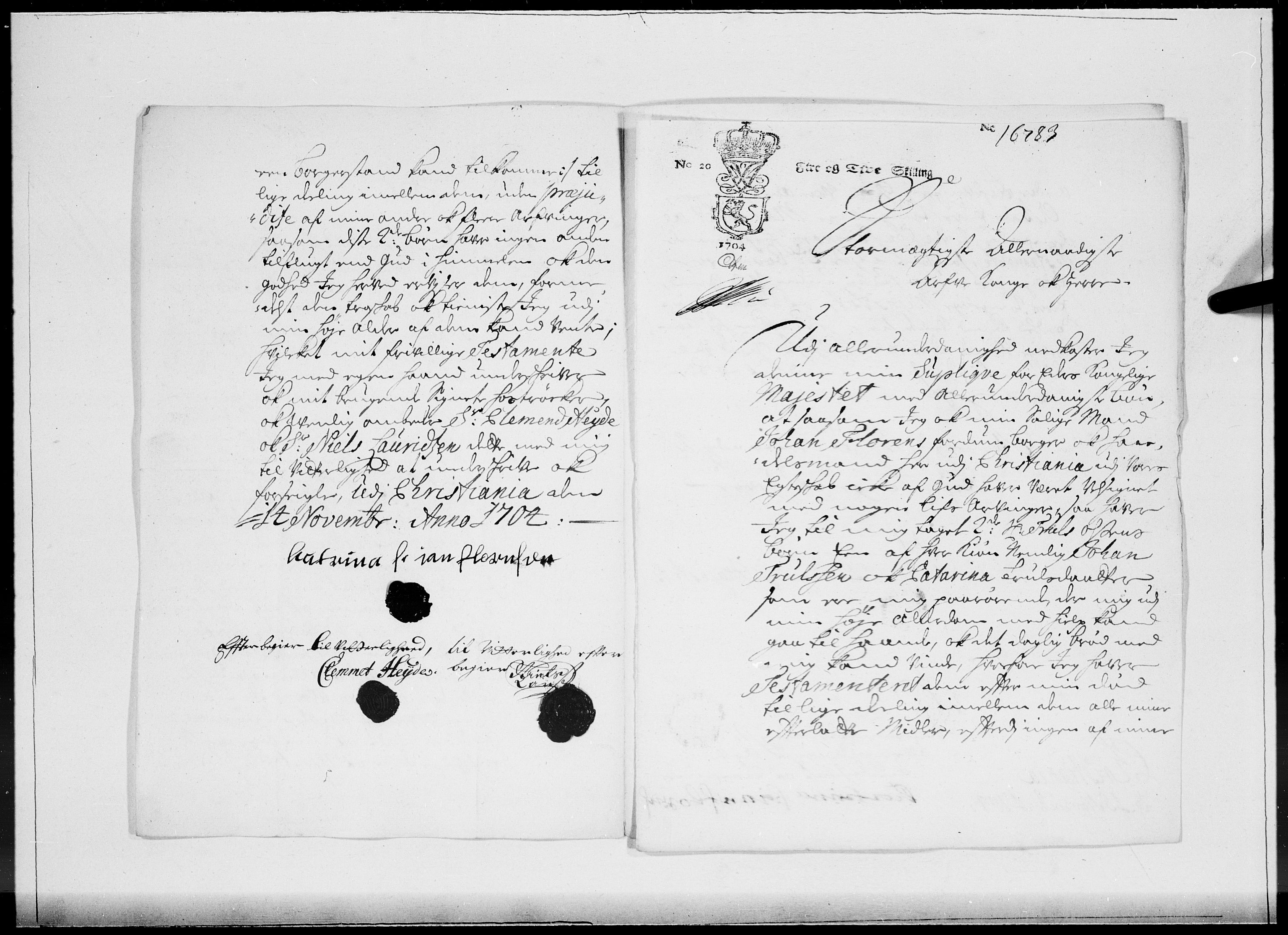 Danske Kanselli 1572-1799, AV/RA-EA-3023/F/Fc/Fcc/Fcca/L0058: Norske innlegg 1572-1799, 1705, s. 11
