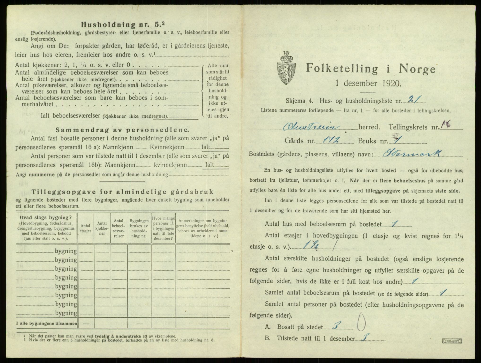 SAB, Folketelling 1920 for 1264 Austrheim herred, 1920, s. 760