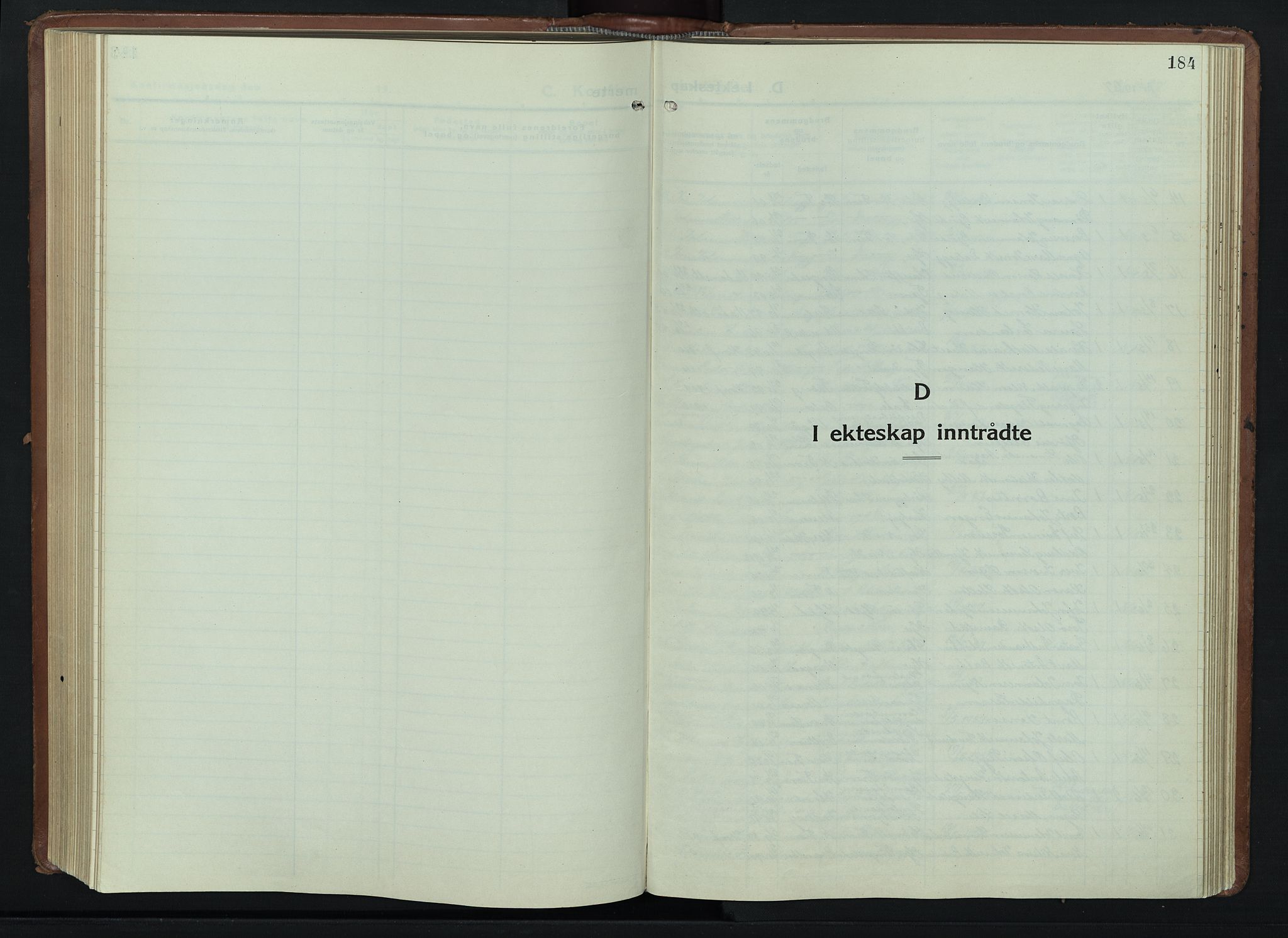 Lillehammer prestekontor, AV/SAH-PREST-088/H/Ha/Hab/L0003: Klokkerbok nr. 3, 1927-1943, s. 184