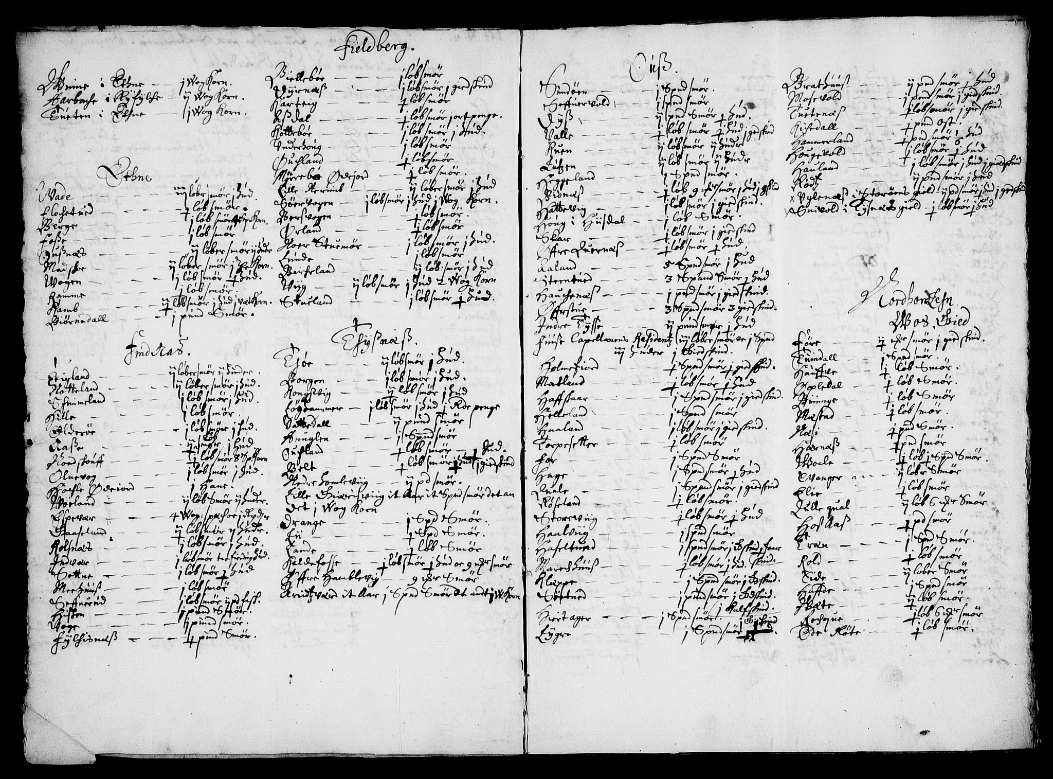 Rentekammeret inntil 1814, Realistisk ordnet avdeling, AV/RA-EA-4070/Fc/Fca/L0003/0003: [Ca III]  Bergen stift / Jordebok over prestebordene i Bergens stift, 1649-1665