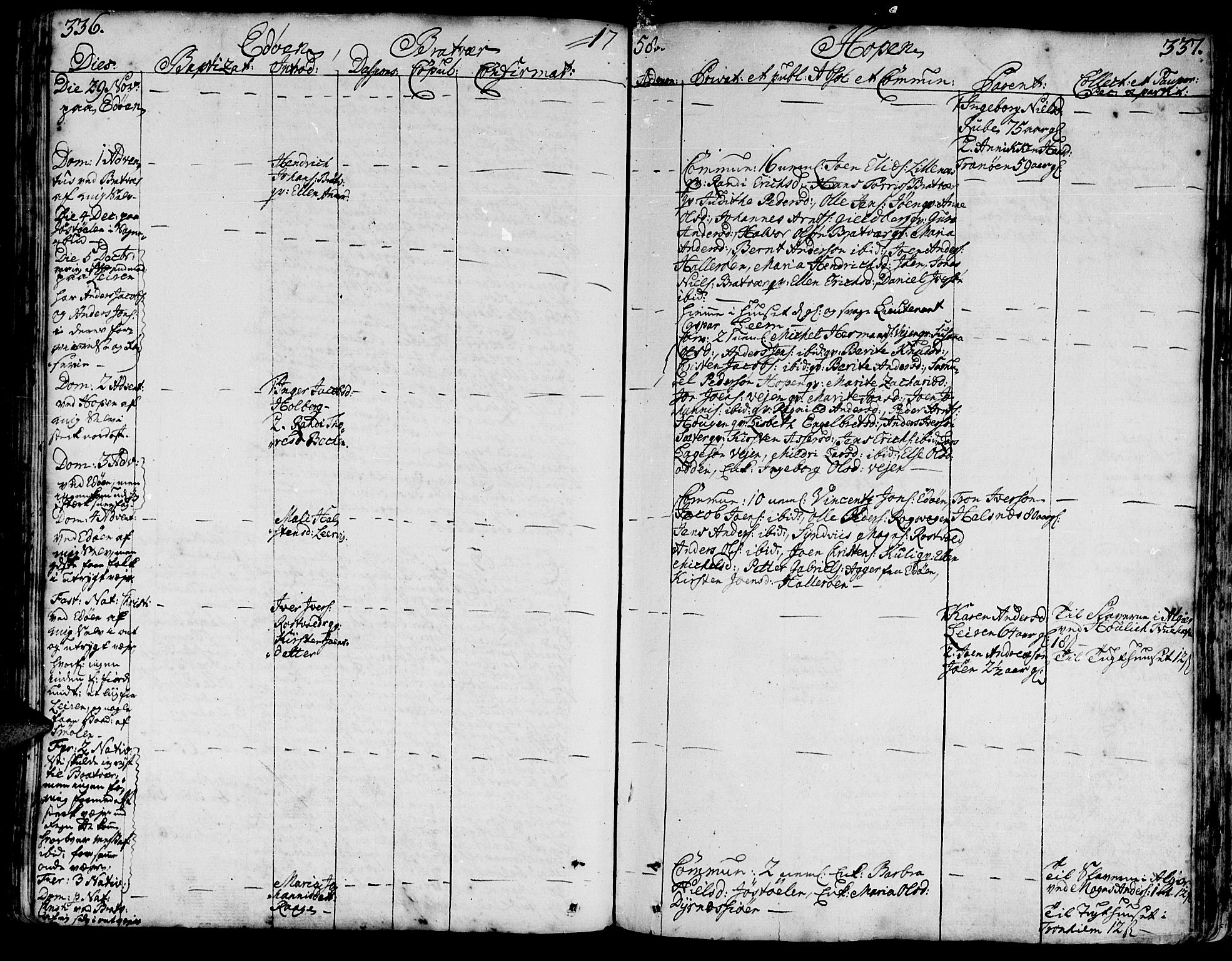 Ministerialprotokoller, klokkerbøker og fødselsregistre - Møre og Romsdal, AV/SAT-A-1454/581/L0931: Ministerialbok nr. 581A01, 1751-1765, s. 336-337