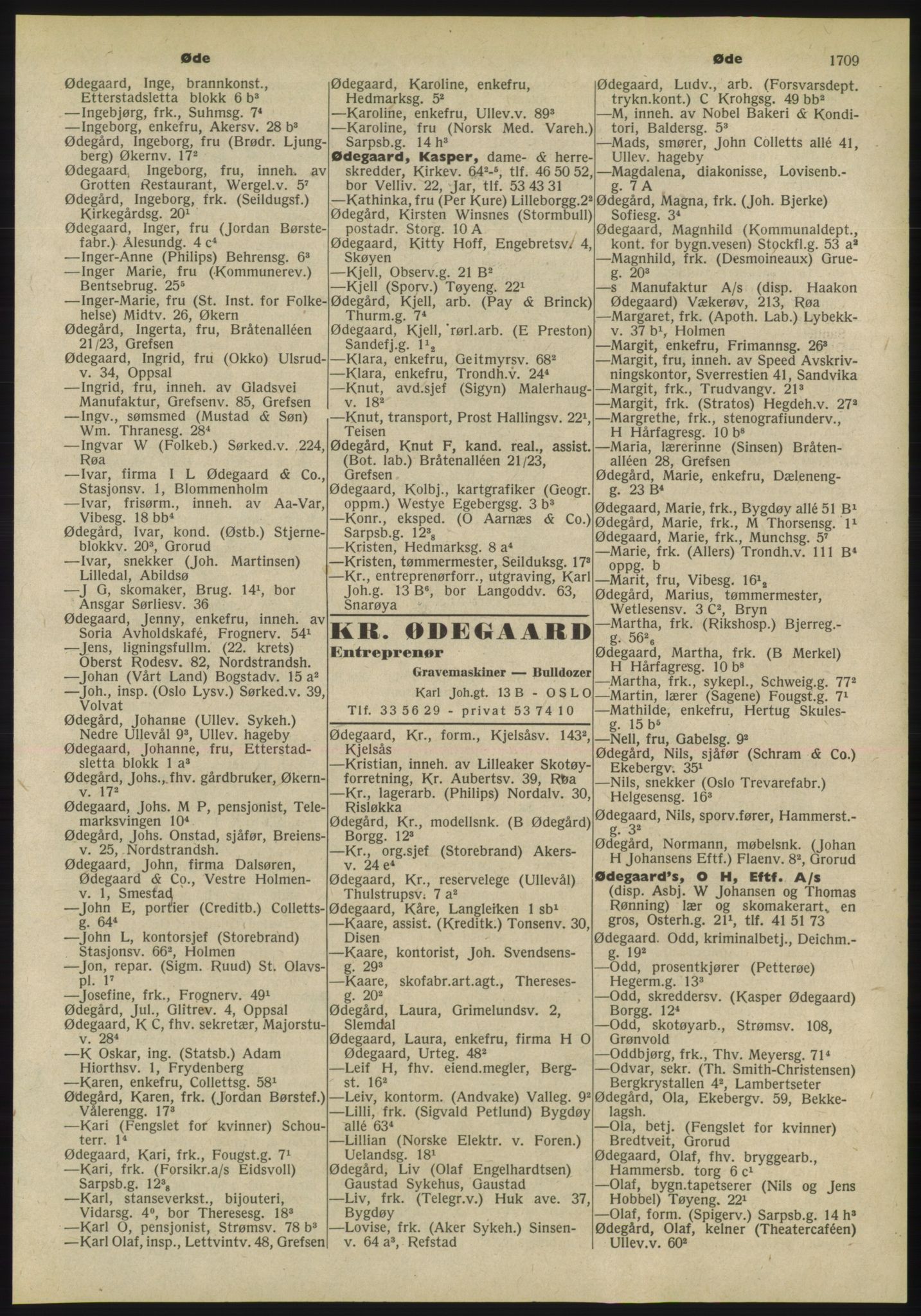 Kristiania/Oslo adressebok, PUBL/-, 1955, s. 1709
