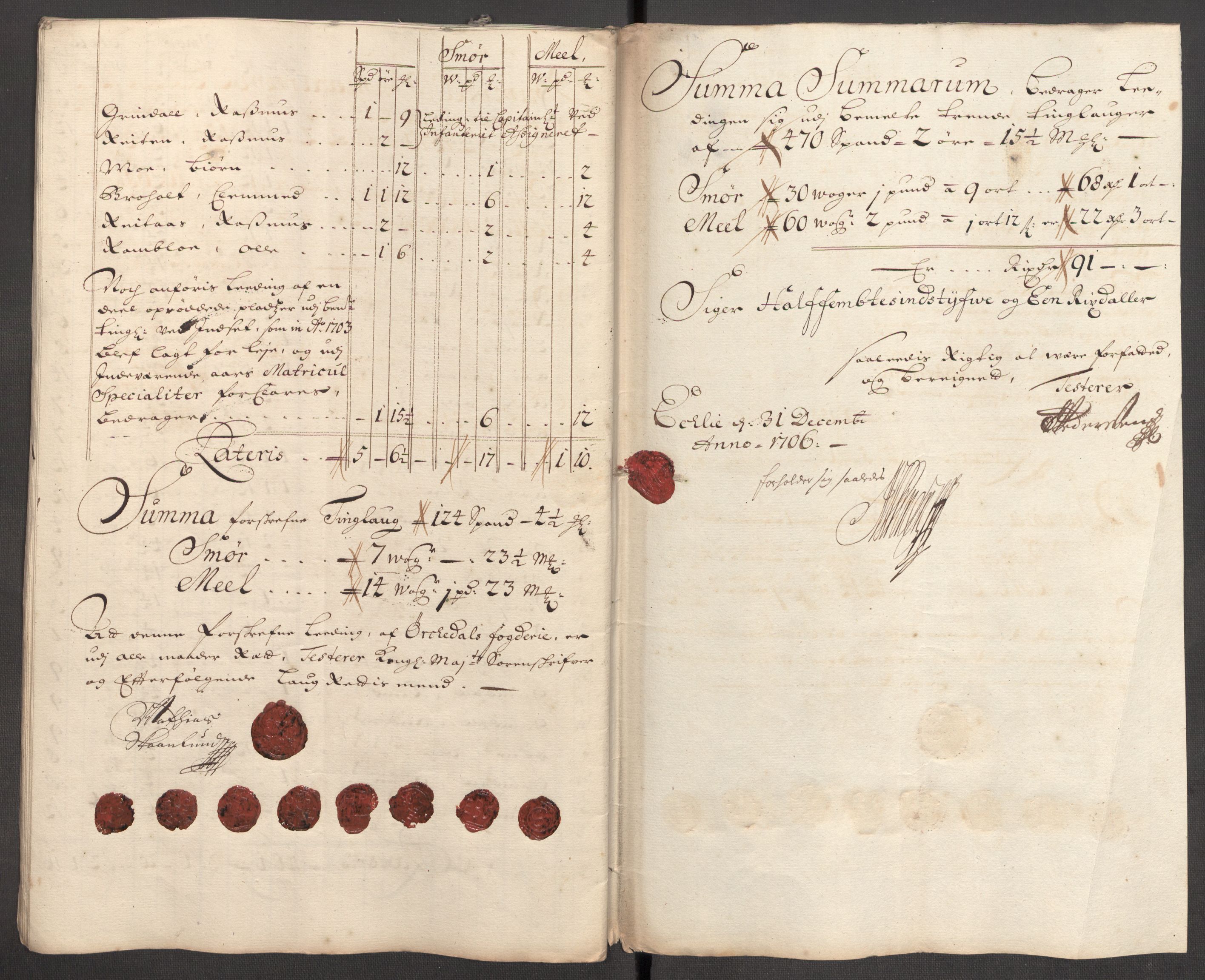 Rentekammeret inntil 1814, Reviderte regnskaper, Fogderegnskap, RA/EA-4092/R60/L3956: Fogderegnskap Orkdal og Gauldal, 1706, s. 162