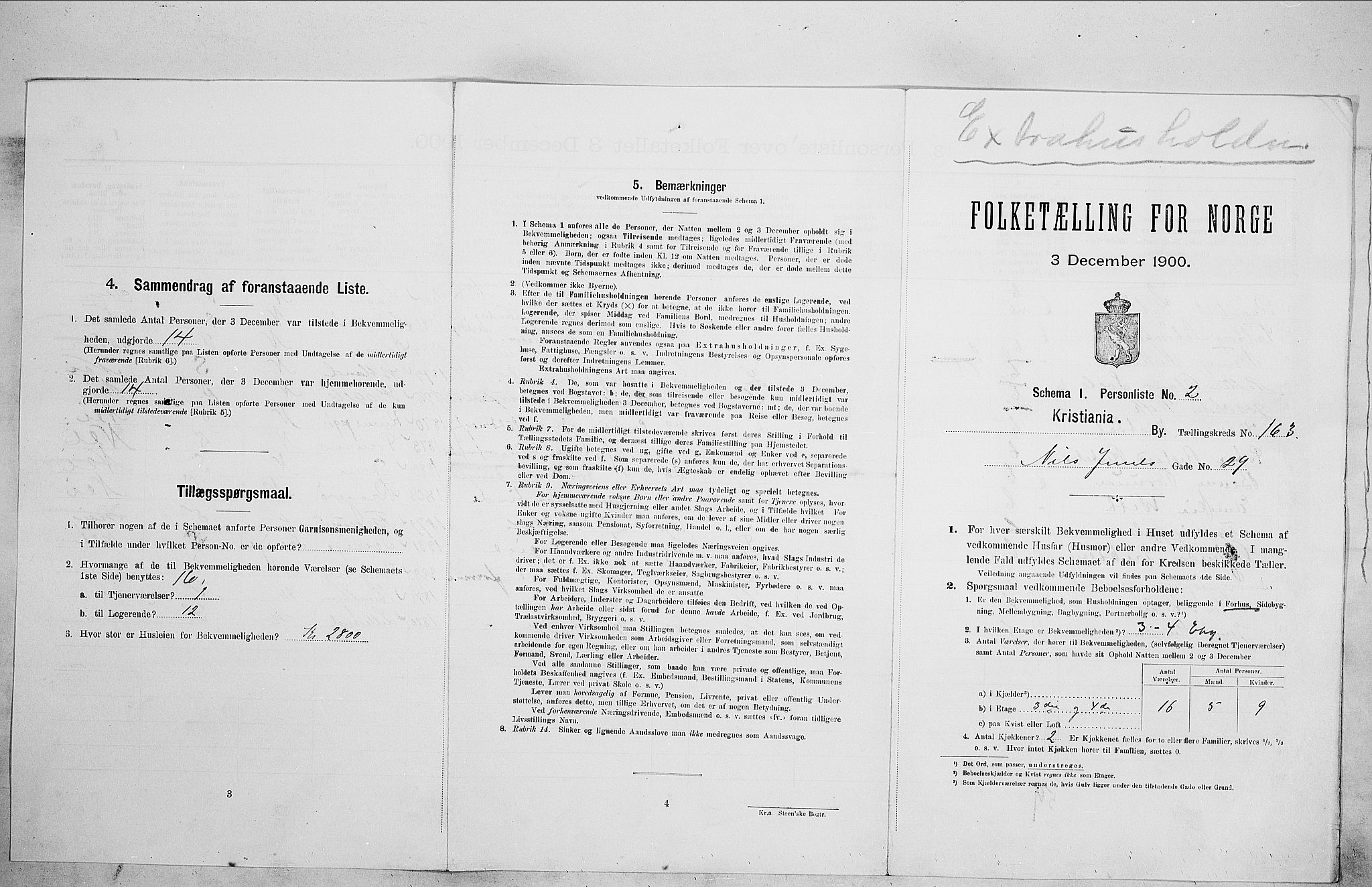 SAO, Folketelling 1900 for 0301 Kristiania kjøpstad, 1900, s. 63912