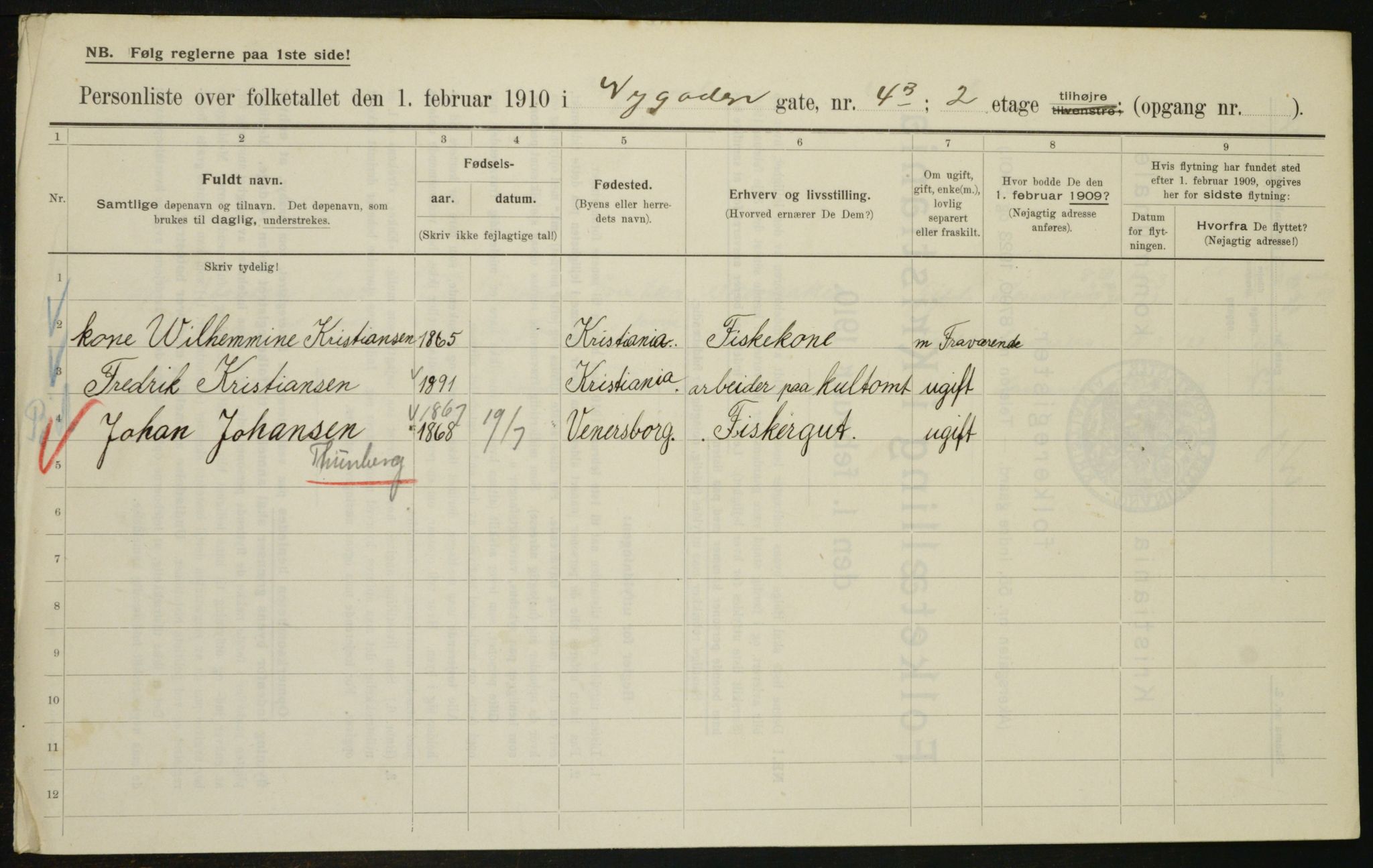 OBA, Kommunal folketelling 1.2.1910 for Kristiania, 1910, s. 71404