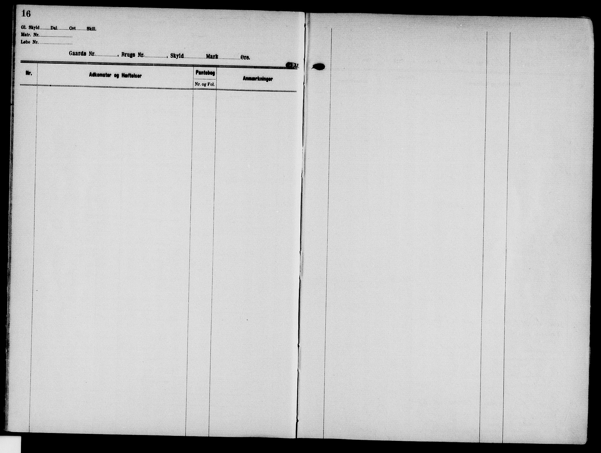 Solør tingrett, AV/SAH-TING-008/H/Ha/Hak/L0001: Panteregister nr. I, 1900-1935, s. 16