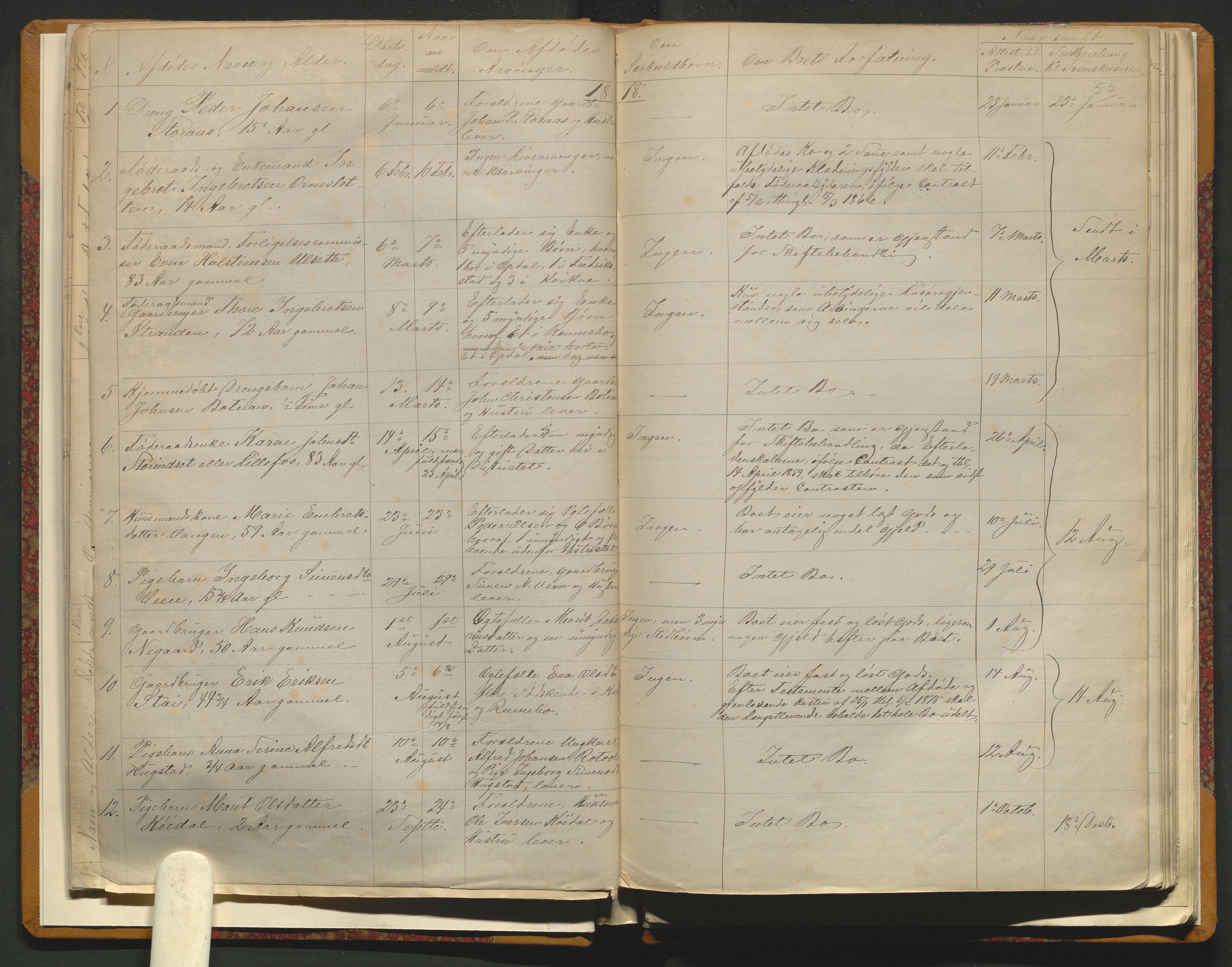 Kvikne lensmannskontor, AV/SAH-LHK-023/H/Ha/L0001/0001: Dødsfallsprotokoller / Dødsfallsprotokoll, 1839-1928