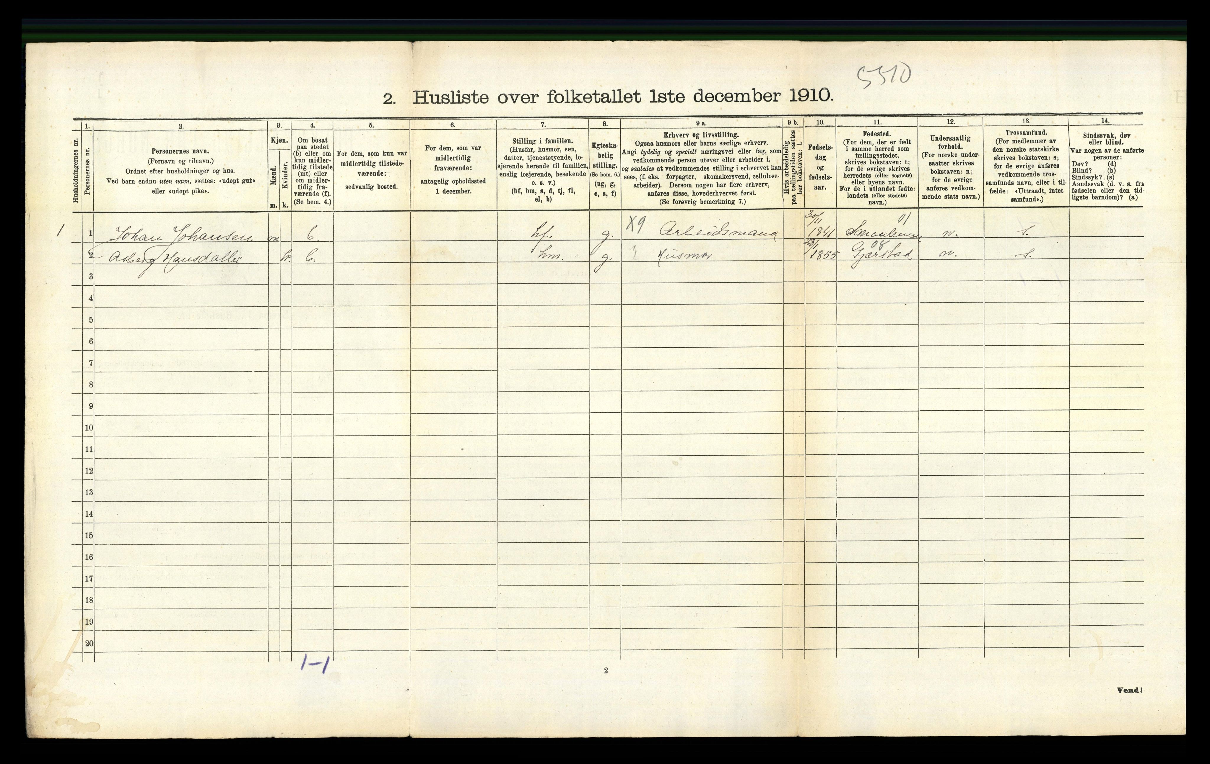 RA, Folketelling 1910 for 0919 Froland herred, 1910, s. 499