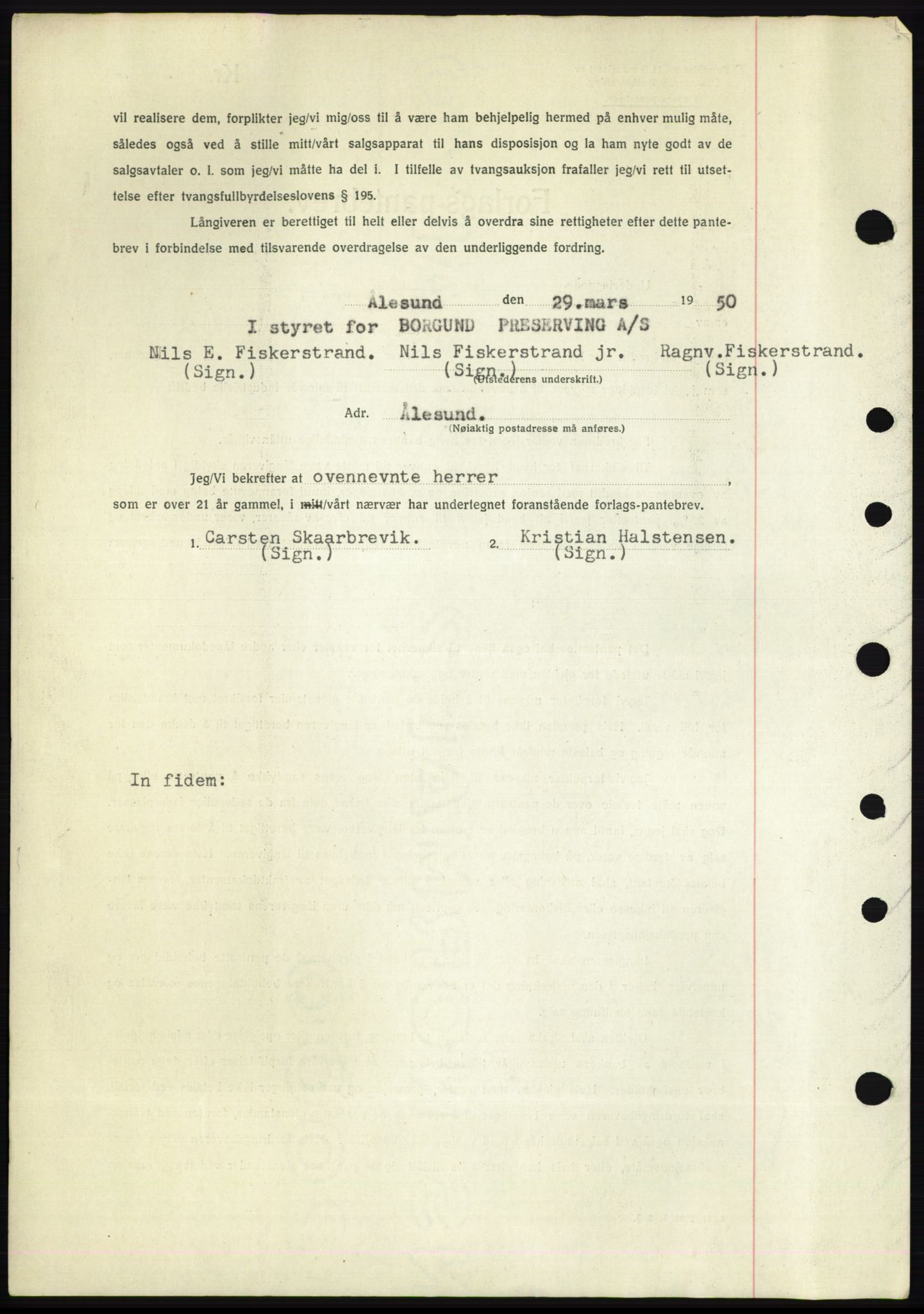 Ålesund byfogd, AV/SAT-A-4384: Pantebok nr. B36-38, 1948-1950, Dagboknr: 347/1950