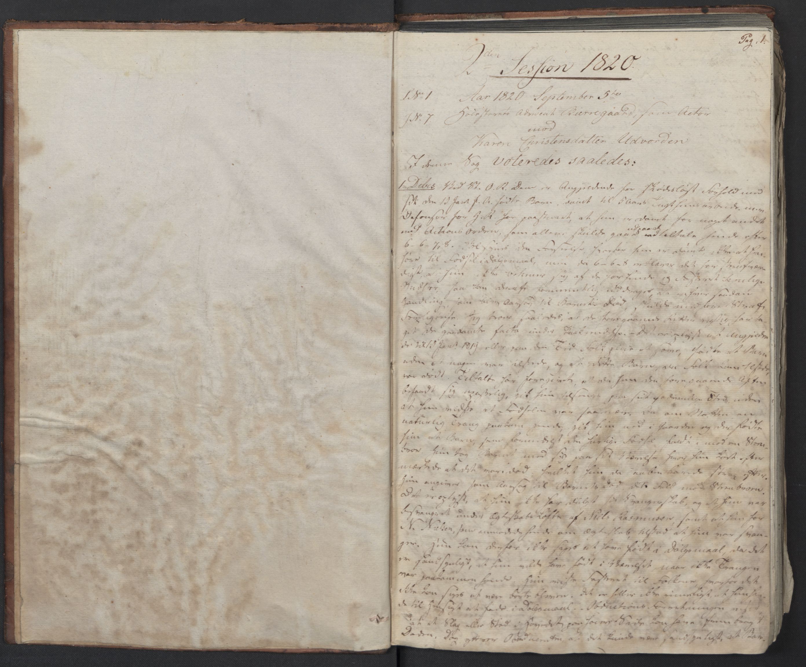 Høyesterett, AV/RA-S-1002/E/Eb/Eba/L0006/0002: Voteringsprotokoller / Voteringsprotokoll, 1820-1821, s. 0-1