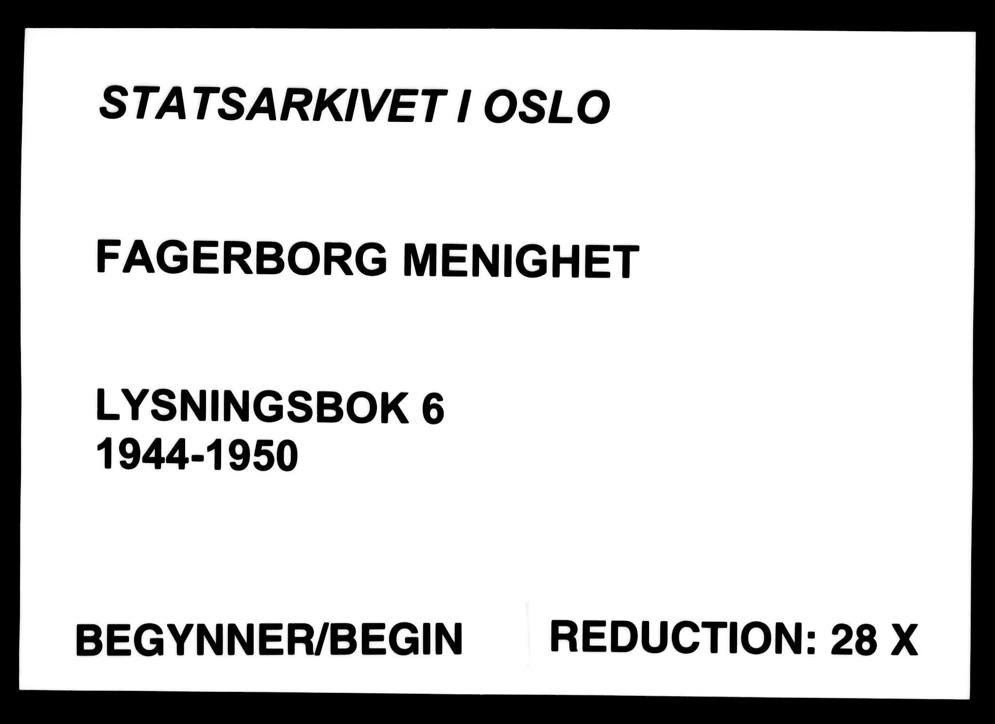 Fagerborg prestekontor Kirkebøker, AV/SAO-A-10844/H/Ha/L0006: Lysningsprotokoll nr. 6, 1944-1950