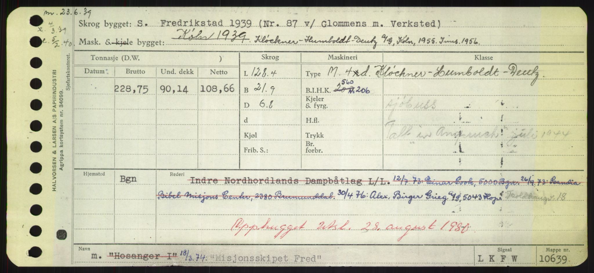 Sjøfartsdirektoratet med forløpere, Skipsmålingen, RA/S-1627/H/Hd/L0025: Fartøy, Min-Mås, s. 51