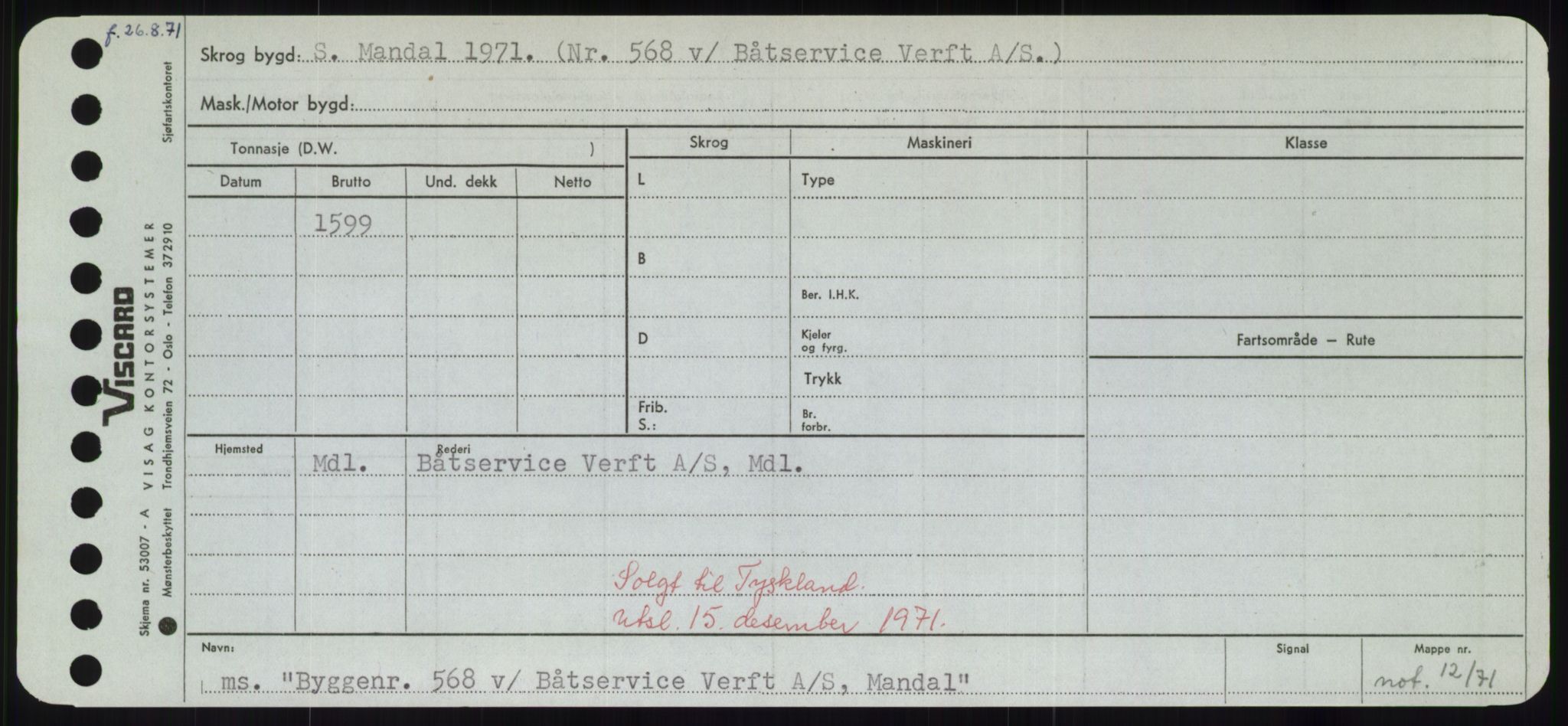 Sjøfartsdirektoratet med forløpere, Skipsmålingen, AV/RA-S-1627/H/Hd/L0006: Fartøy, Byg-Båt, s. 155