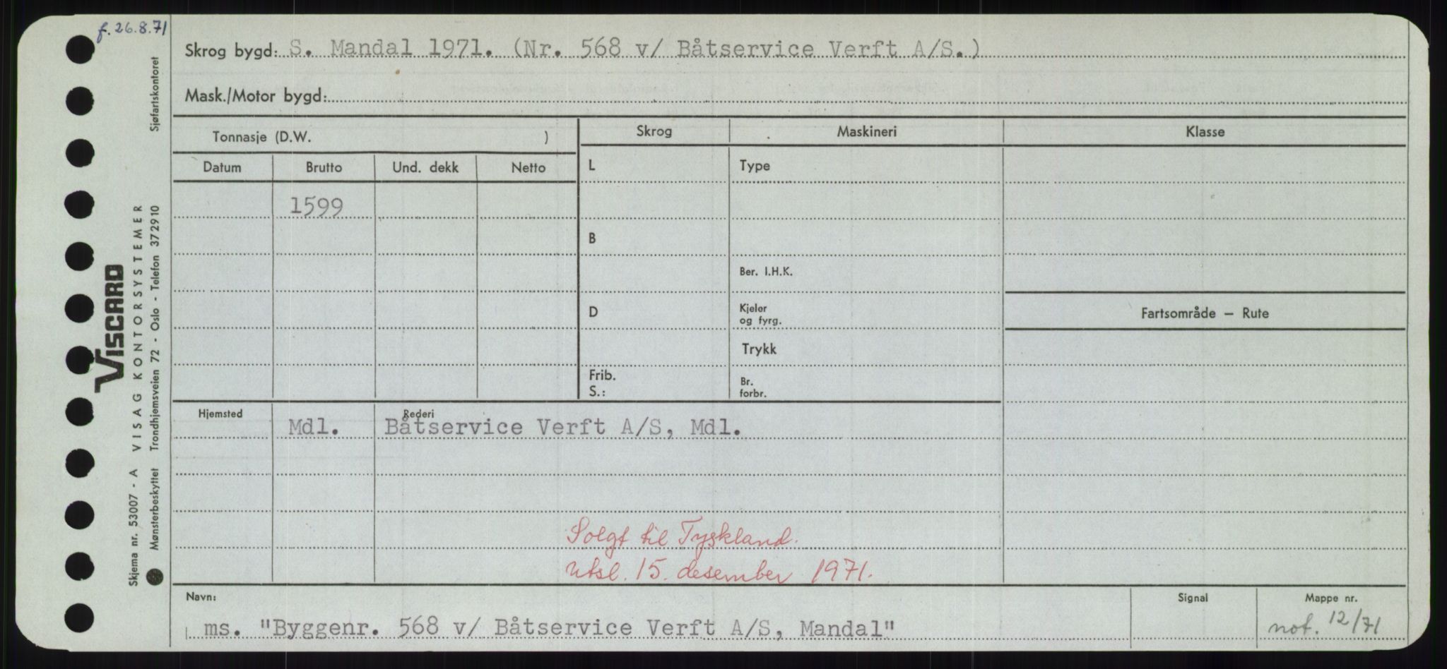 Sjøfartsdirektoratet med forløpere, Skipsmålingen, RA/S-1627/H/Hd/L0006: Fartøy, Byg-Båt, s. 155