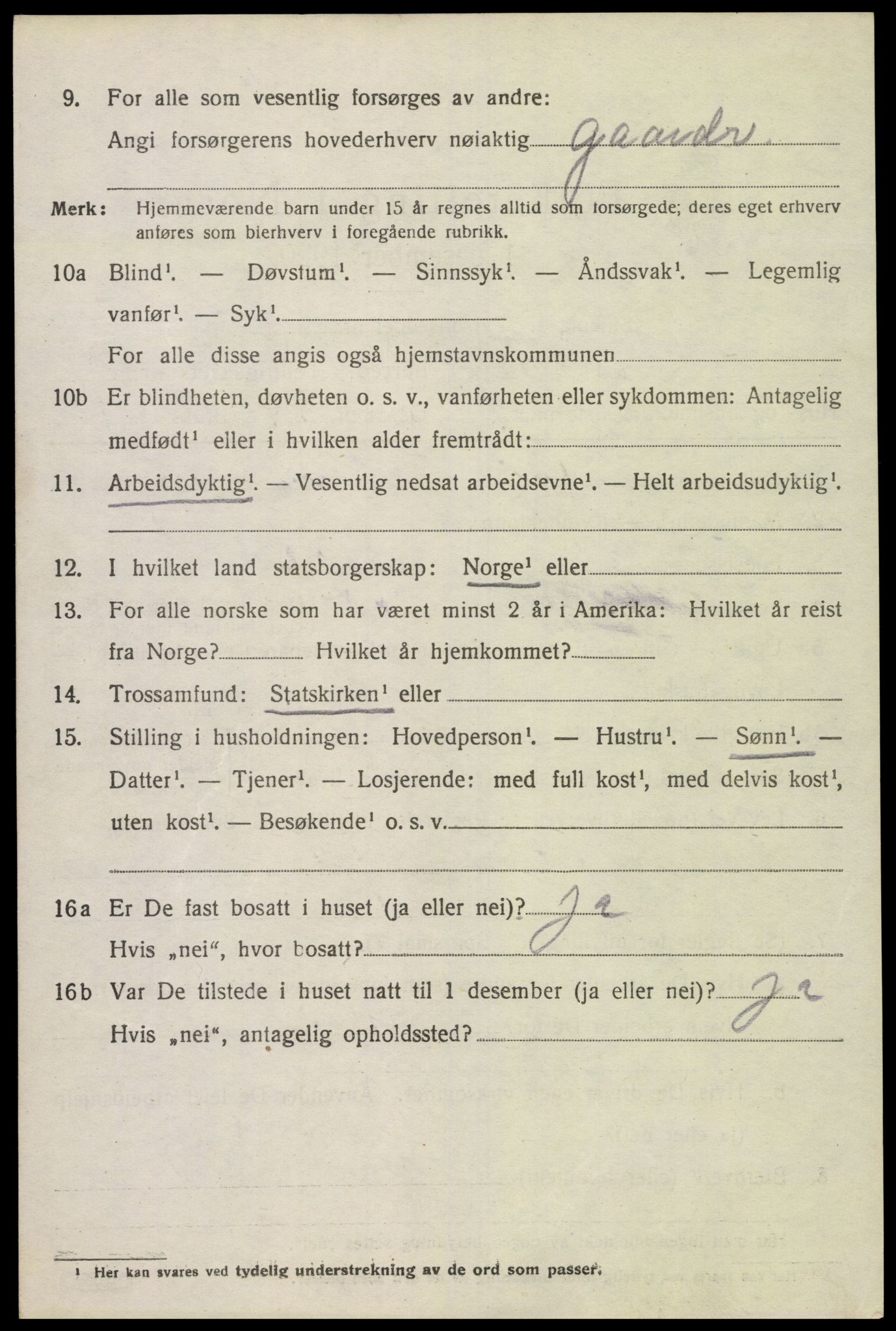 SAK, Folketelling 1920 for 1028 Vigmostad herred, 1920, s. 1950