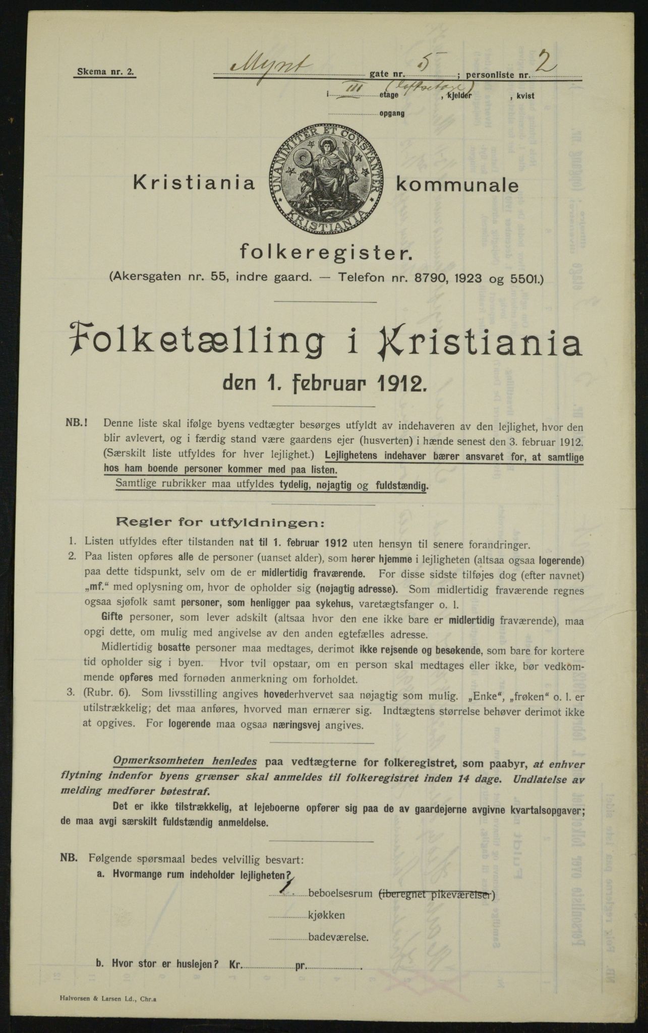 OBA, Kommunal folketelling 1.2.1912 for Kristiania, 1912, s. 68929