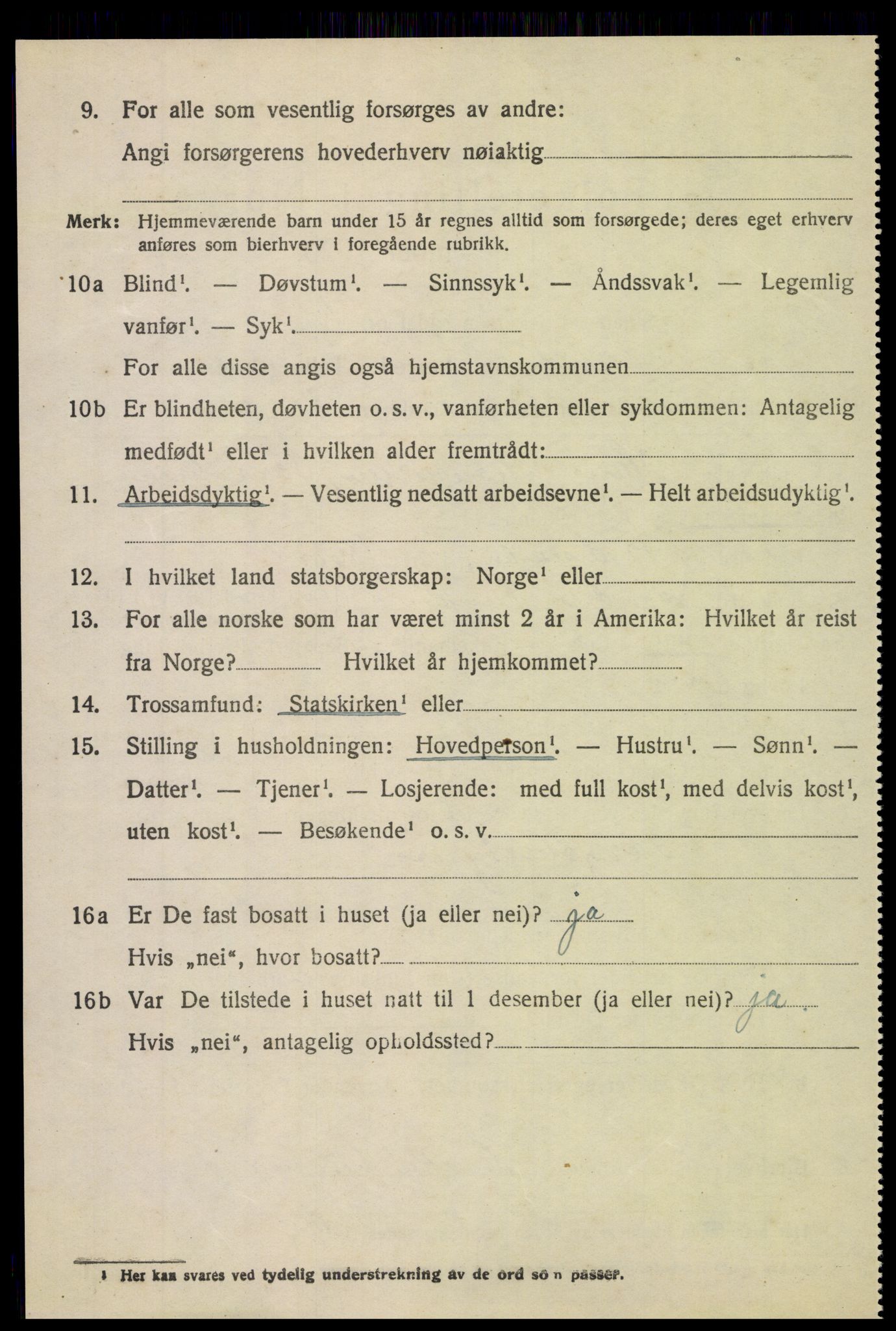 SAH, Folketelling 1920 for 0536 Søndre Land herred, 1920, s. 7616