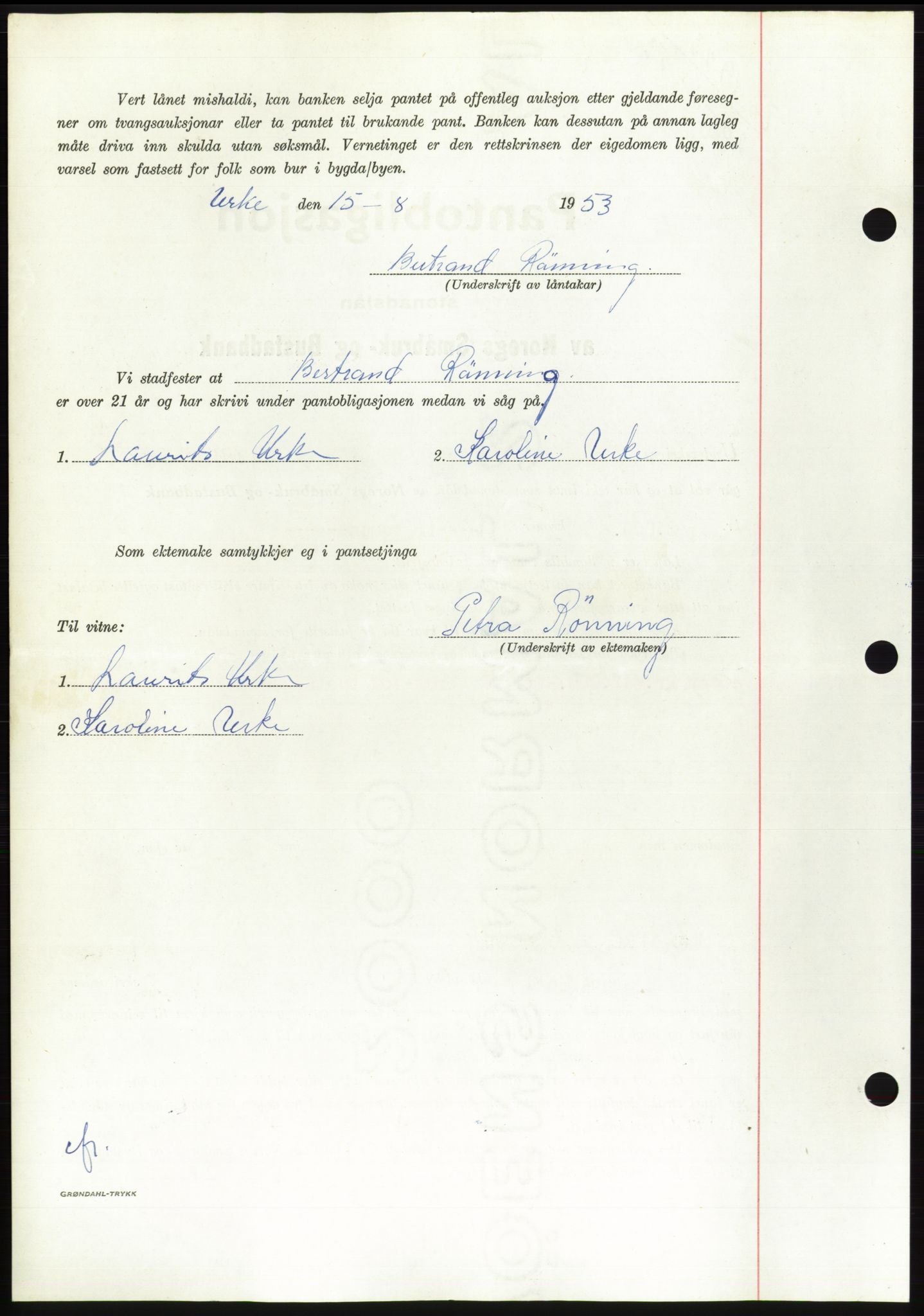 Søre Sunnmøre sorenskriveri, SAT/A-4122/1/2/2C/L0123: Pantebok nr. 11B, 1953-1953, Dagboknr: 1993/1953