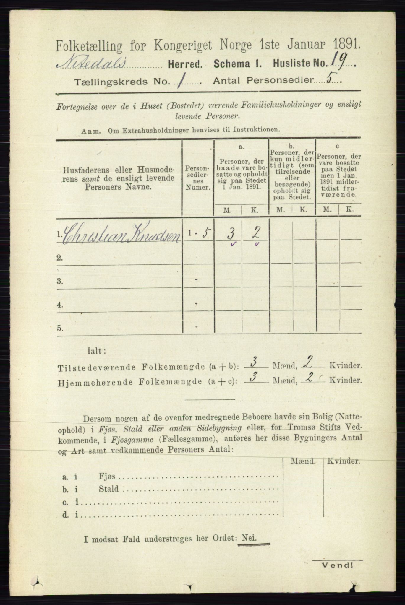 RA, Folketelling 1891 for 0233 Nittedal herred, 1891, s. 39