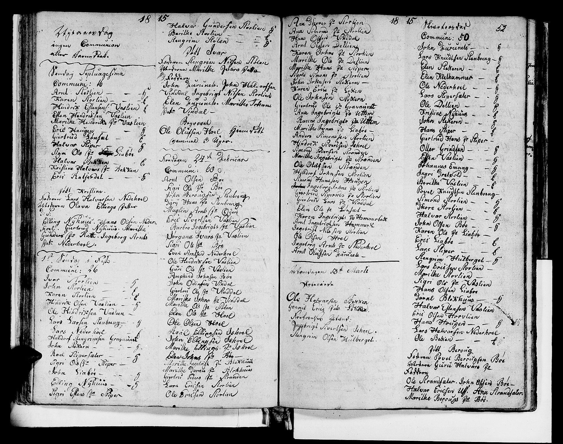 Ministerialprotokoller, klokkerbøker og fødselsregistre - Sør-Trøndelag, SAT/A-1456/679/L0921: Klokkerbok nr. 679C01, 1792-1840, s. 52