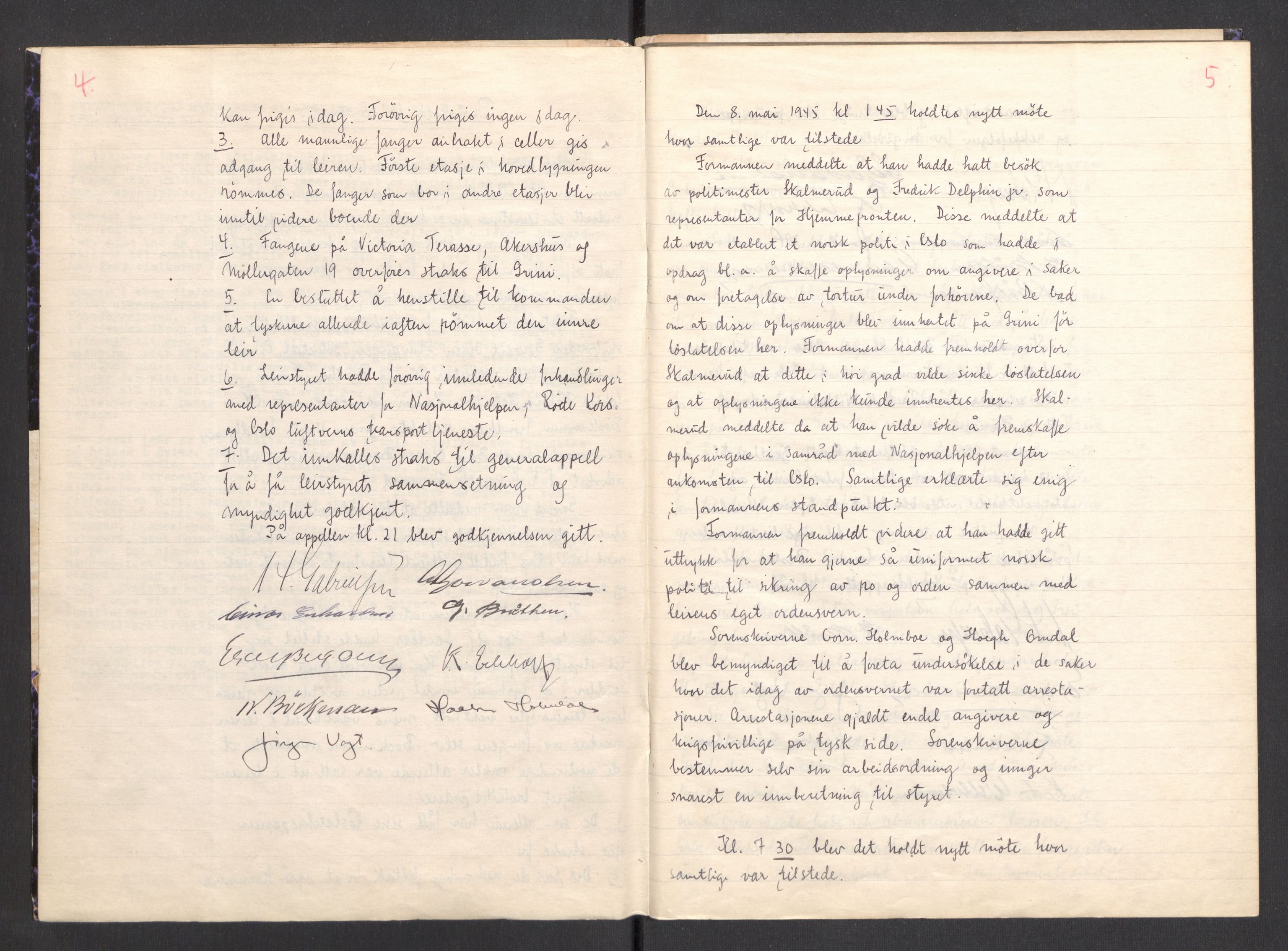 Befehlshaber der Sicherheitspolizei und des SD, AV/RA-RAFA-5969/F/Fa/Faa/L0031: Protokoll for Grini leirstyre , 1945