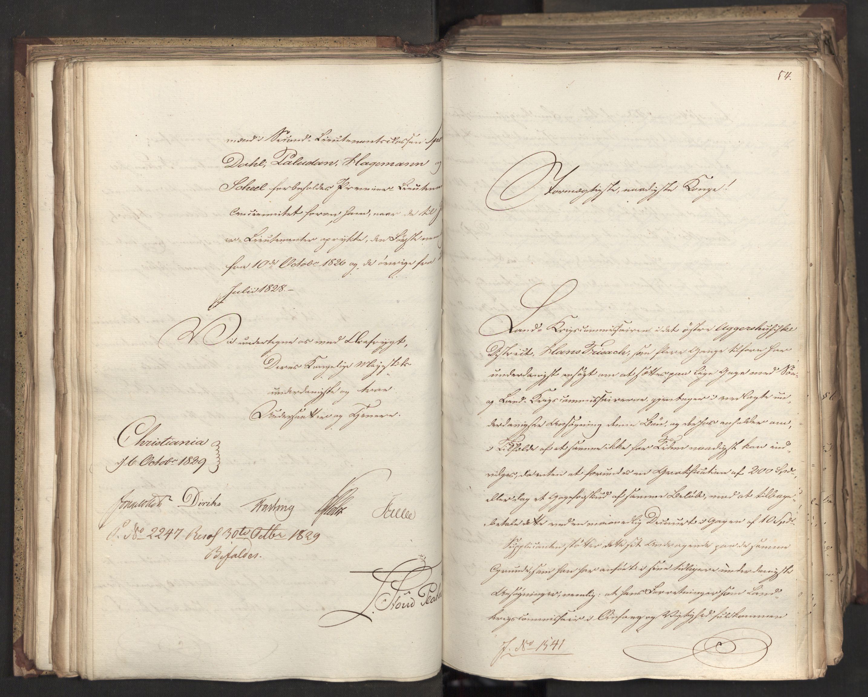 Statsrådsavdelingen i Stockholm, AV/RA-S-1003/D/Da/L0061: Regjeringsinnstillinger nr. 1501-1666, 1829, s. 129