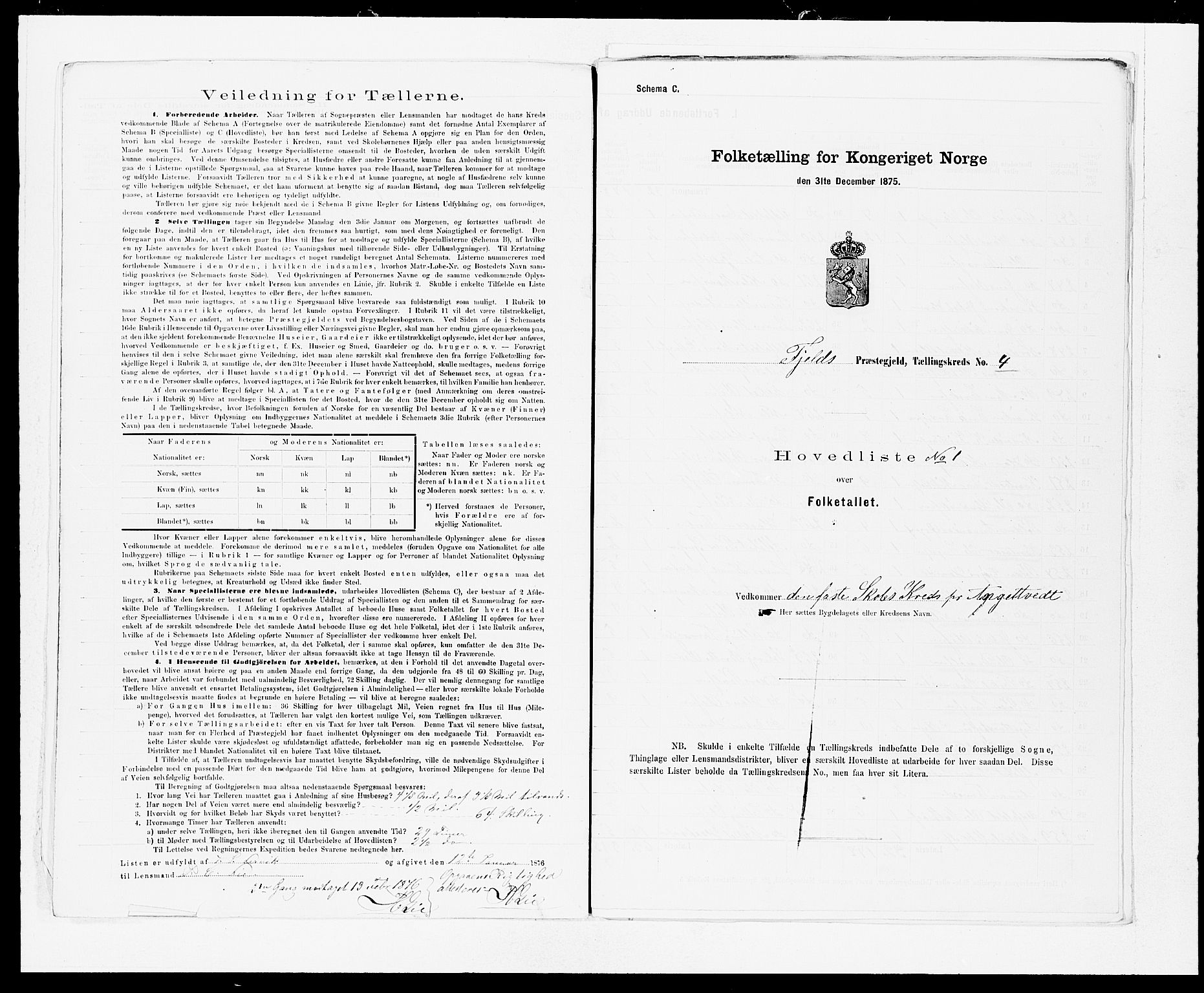 SAB, Folketelling 1875 for 1246P Fjell prestegjeld, 1875, s. 8