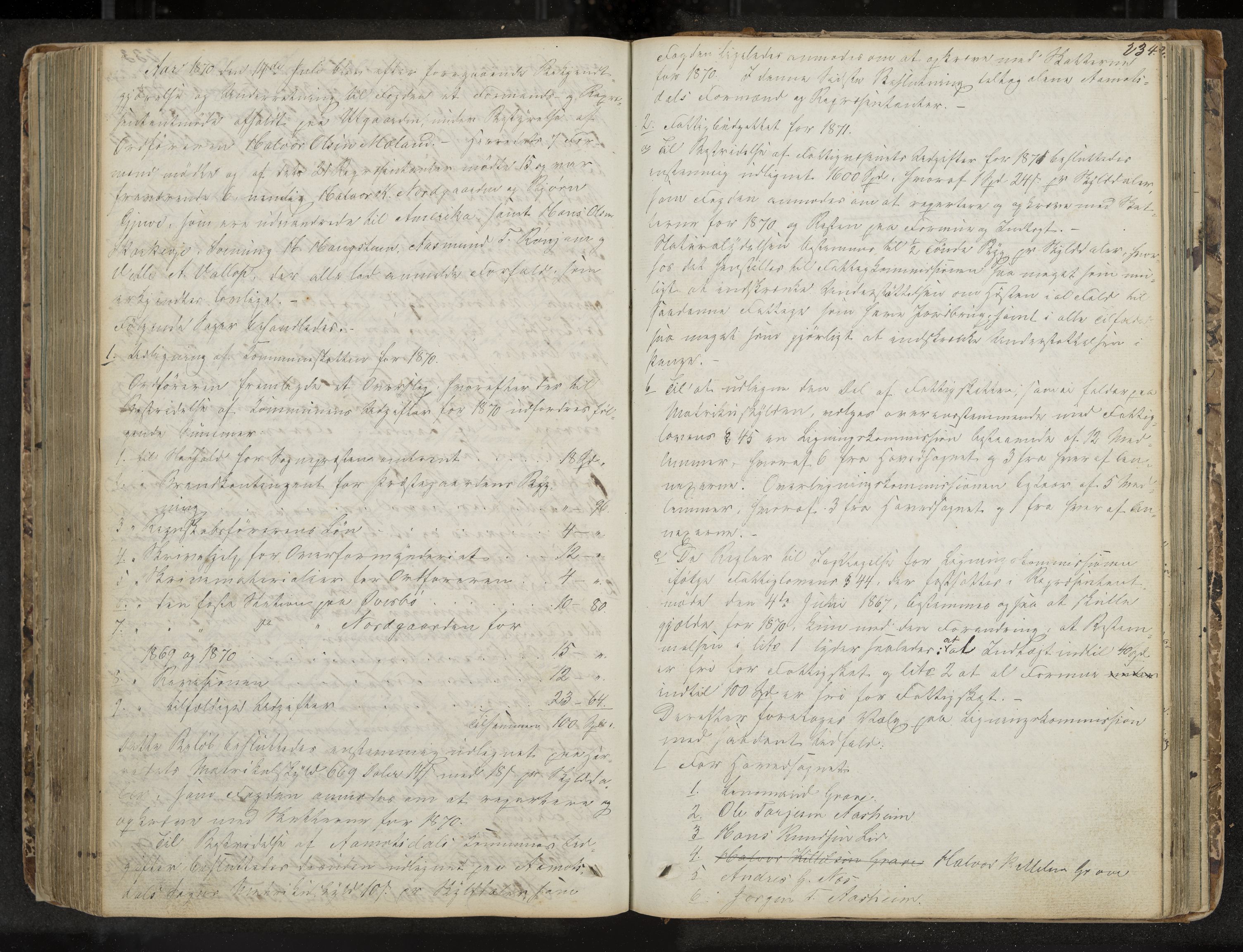 Seljord formannskap og sentraladministrasjon, IKAK/0828021/A/Aa/L0001: Møtebok med register, 1838-1879, s. 234
