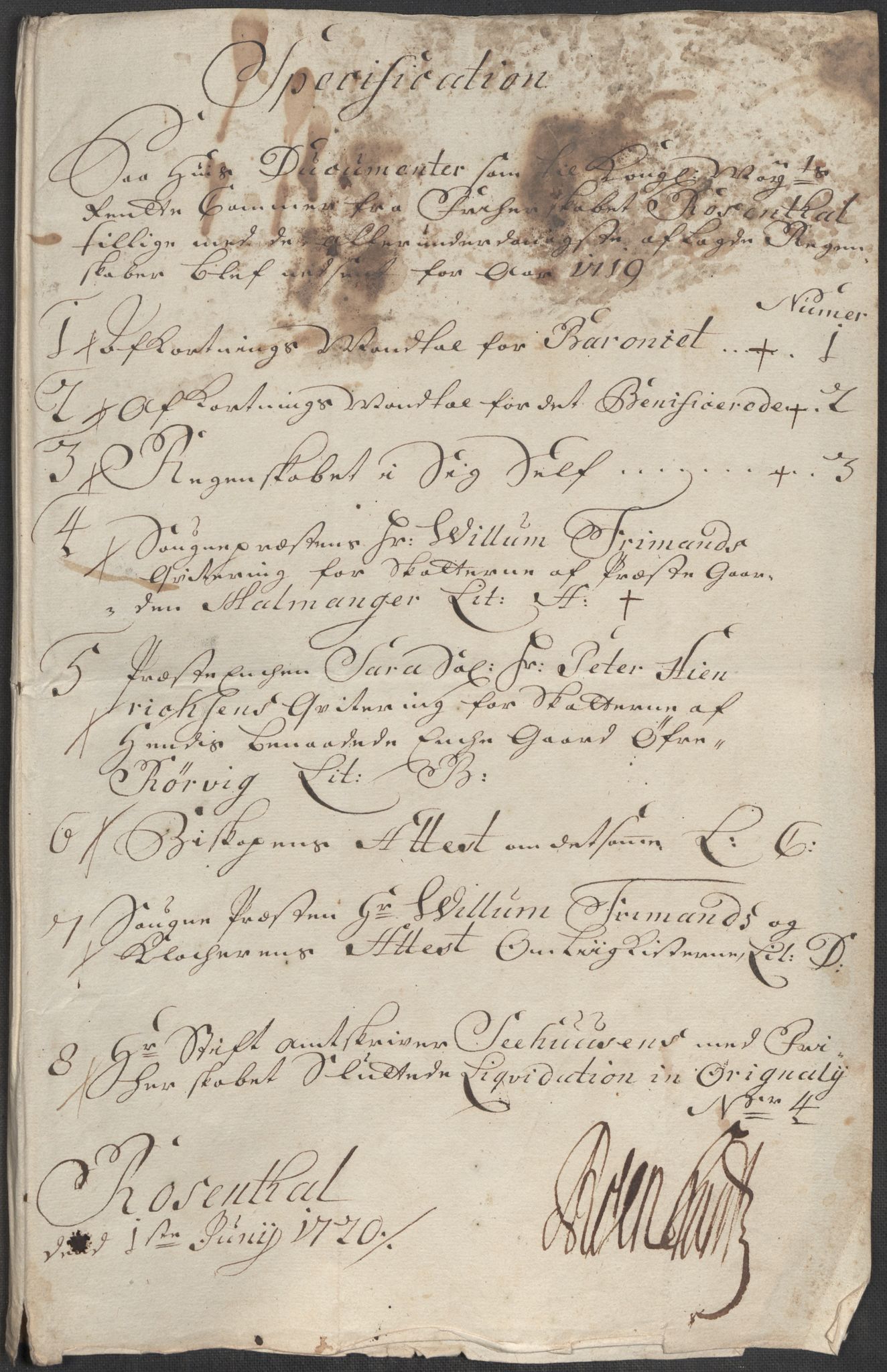 Rentekammeret inntil 1814, Reviderte regnskaper, Fogderegnskap, AV/RA-EA-4092/R49/L3140: Fogderegnskap Rosendal Baroni, 1718-1720, s. 120