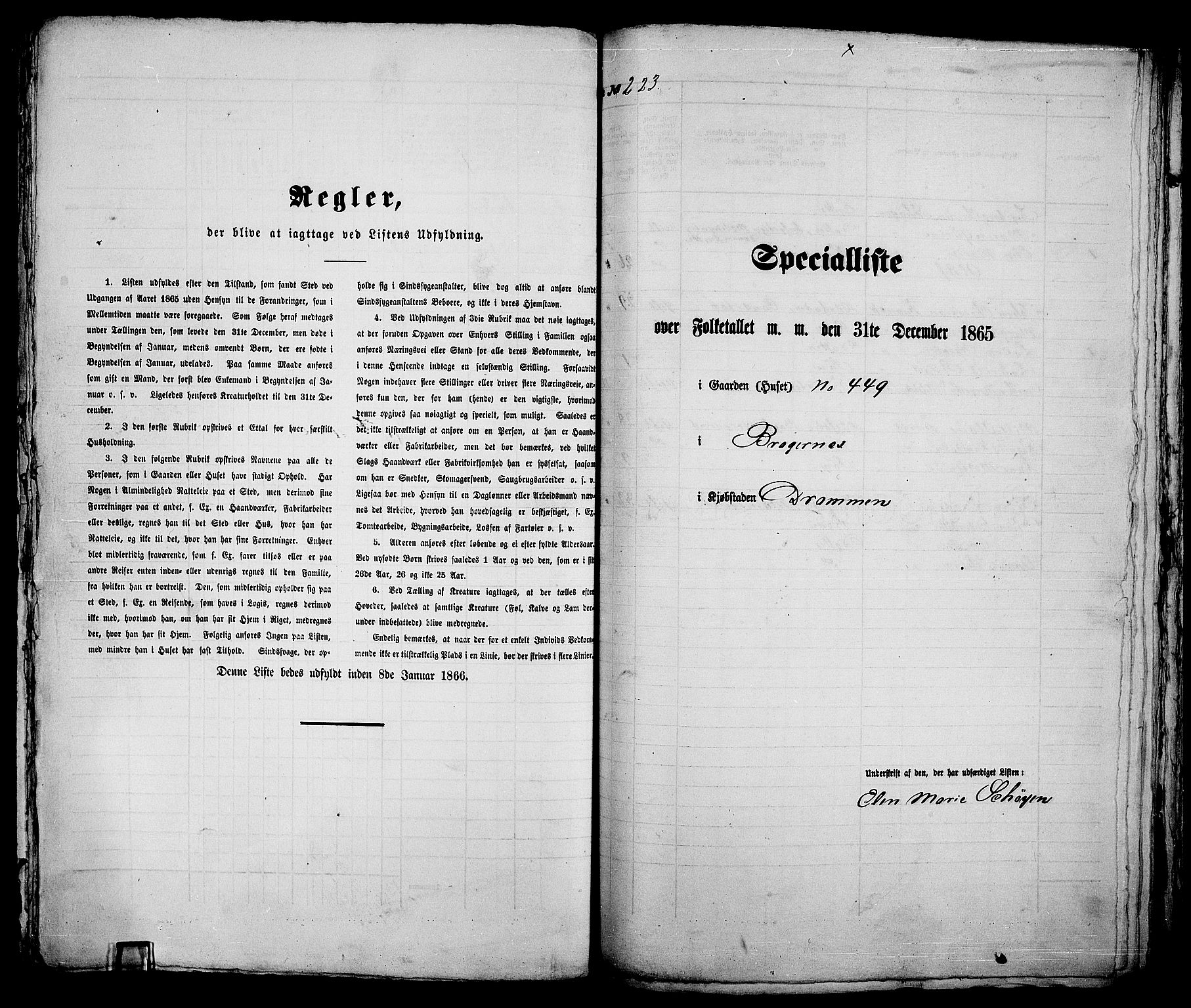 RA, Folketelling 1865 for 0602aB Bragernes prestegjeld i Drammen kjøpstad, 1865, s. 473