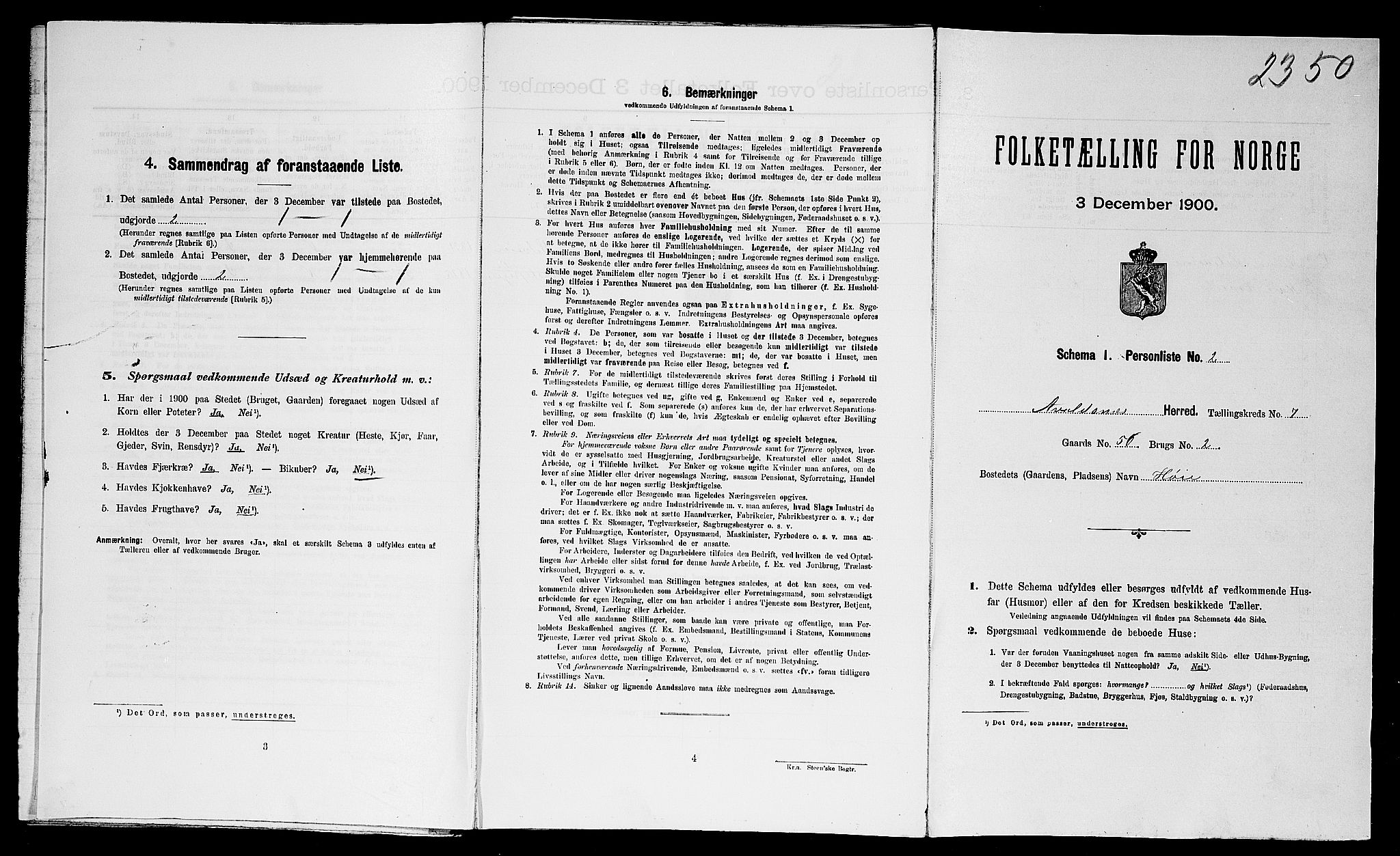 SAST, Folketelling 1900 for 1147 Avaldsnes herred, 1900, s. 1480