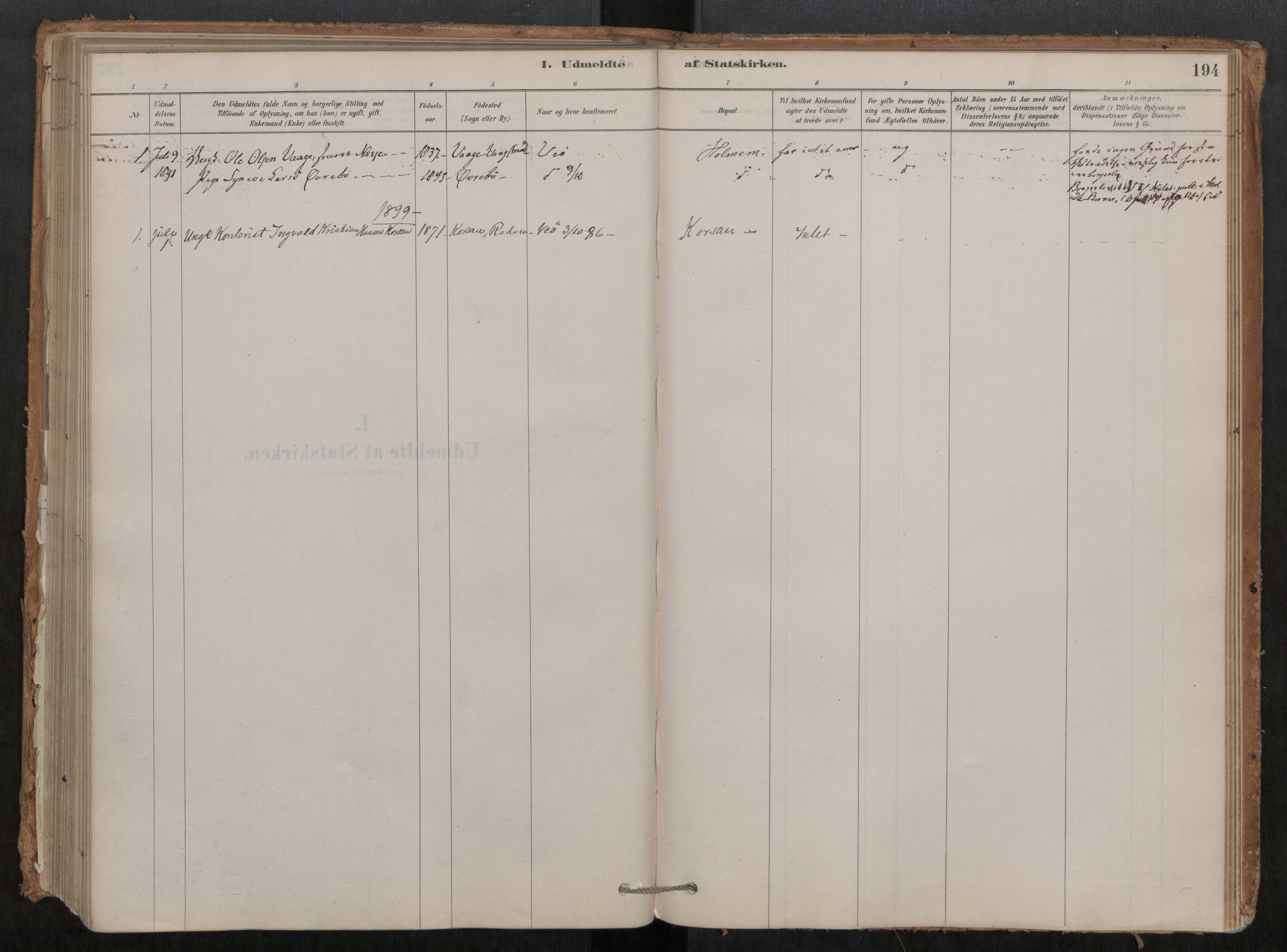 Ministerialprotokoller, klokkerbøker og fødselsregistre - Møre og Romsdal, AV/SAT-A-1454/548/L0615: Ministerialbok nr. 548A02, 1878-1906, s. 194