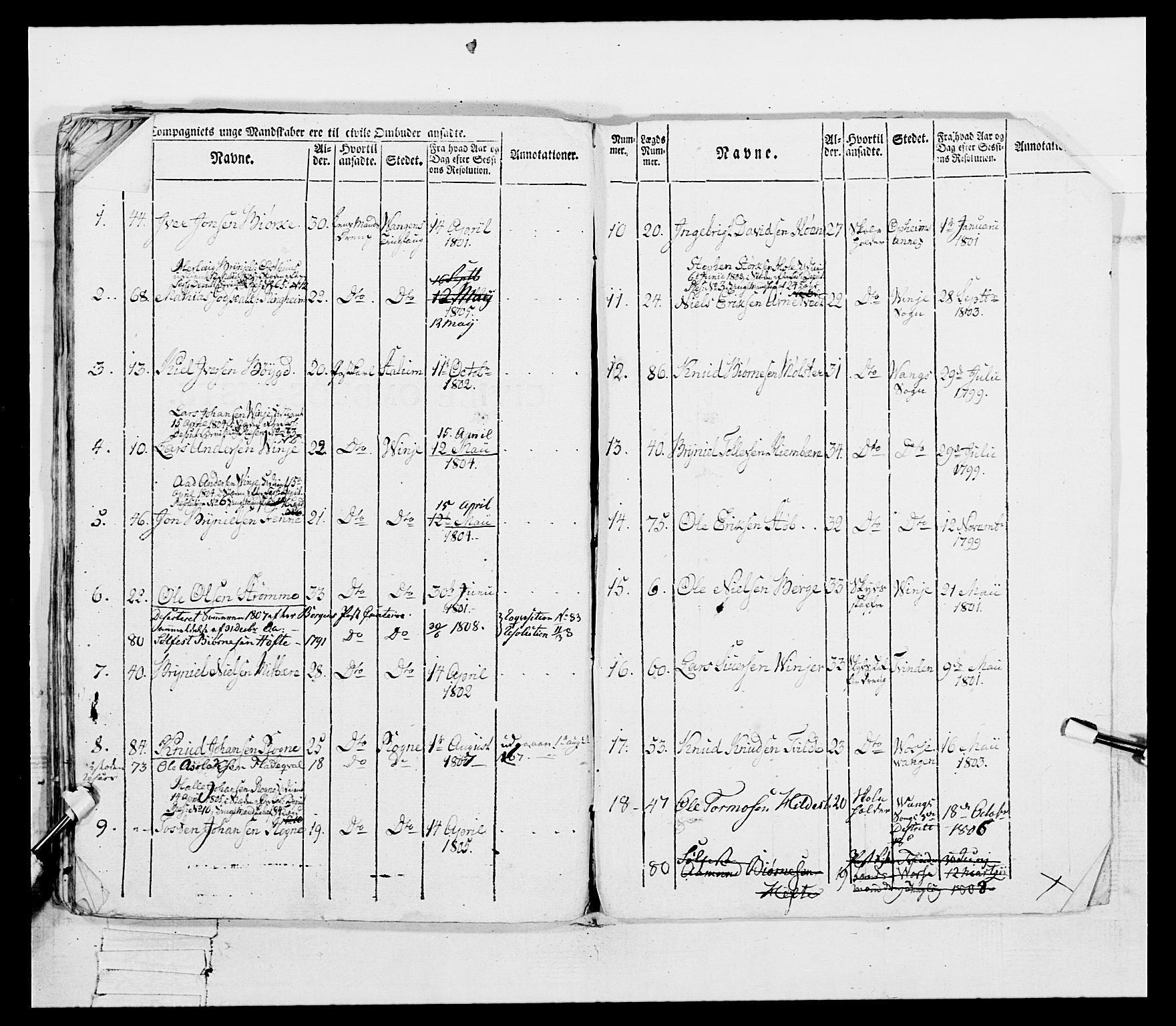 Generalitets- og kommissariatskollegiet, Det kongelige norske kommissariatskollegium, AV/RA-EA-5420/E/Eh/L0097: Bergenhusiske nasjonale infanteriregiment, 1803-1807, s. 278