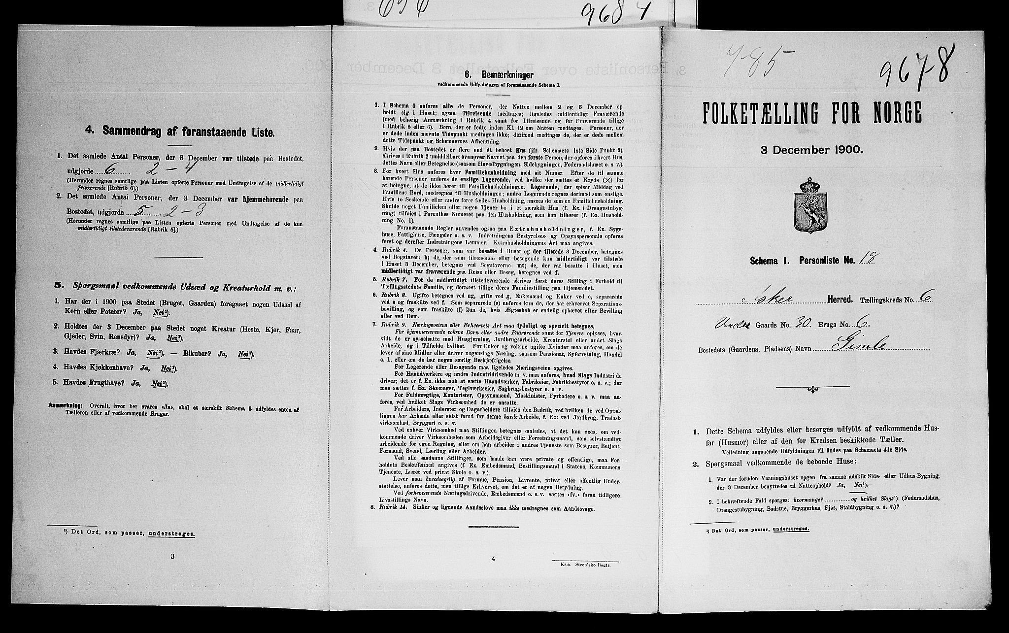 SAO, Folketelling 1900 for 0220 Asker herred, 1900, s. 1216