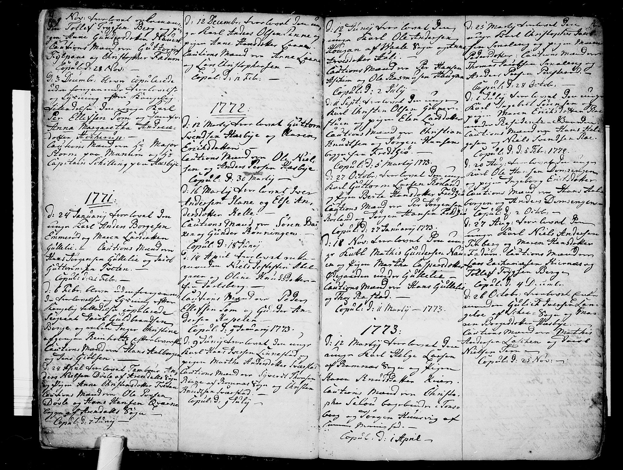 Sem kirkebøker, AV/SAKO-A-5/F/Fa/L0002: Ministerialbok nr. I 2, 1764-1798, s. 4