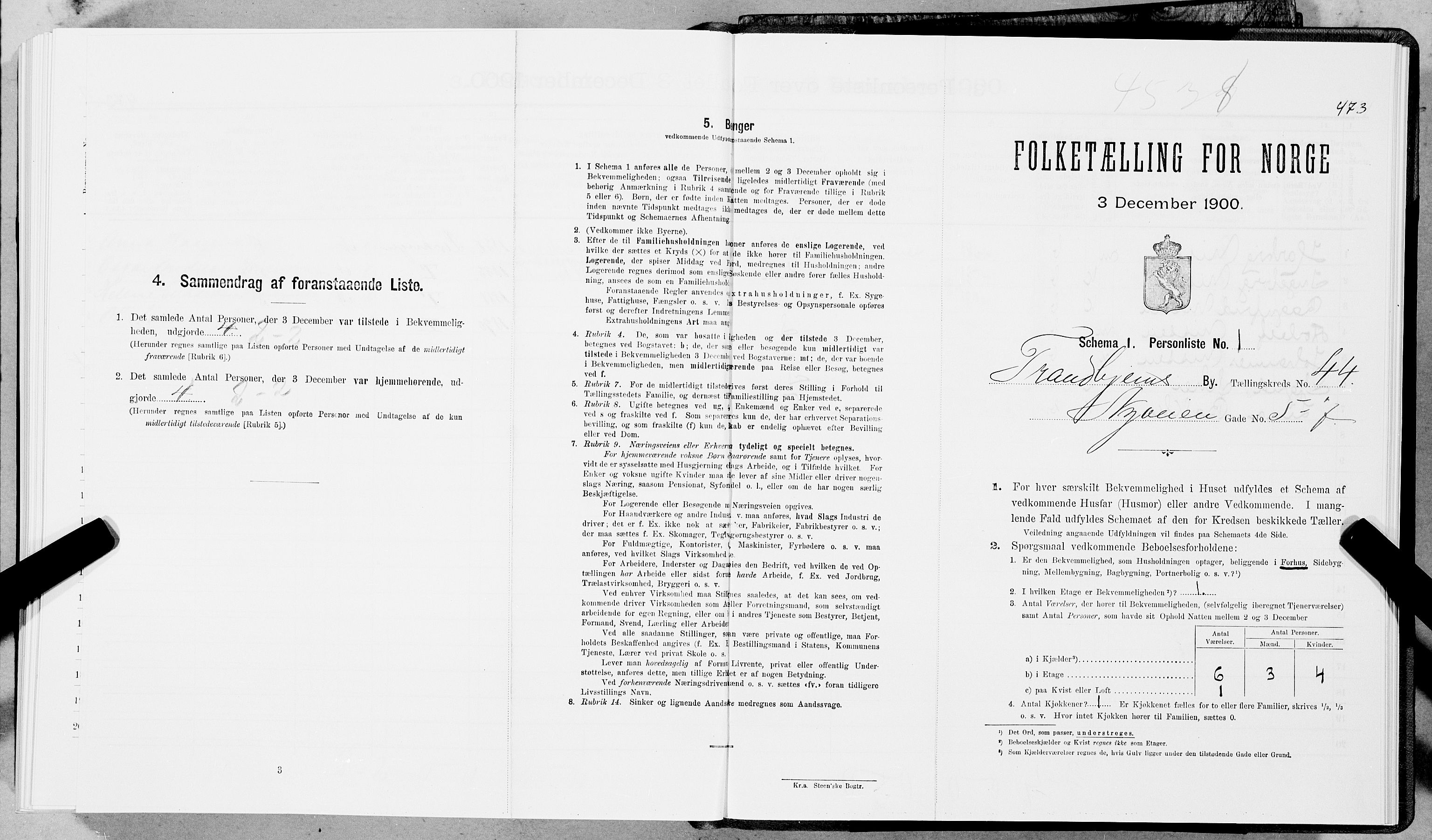 SAT, Folketelling 1900 for 1601 Trondheim kjøpstad, 1900, s. 7223