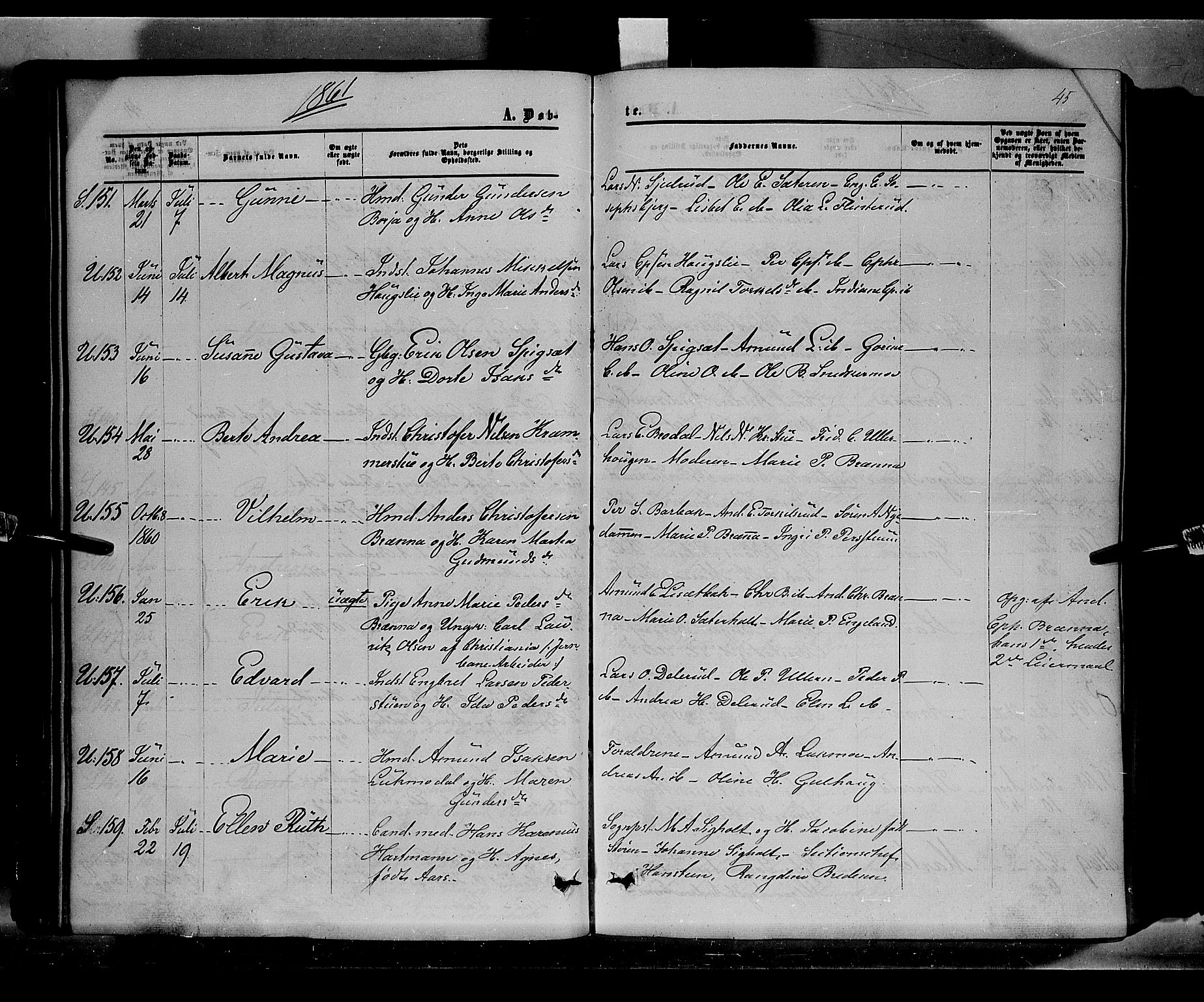 Sør-Odal prestekontor, AV/SAH-PREST-030/H/Ha/Haa/L0002: Ministerialbok nr. 2, 1859-1863, s. 45