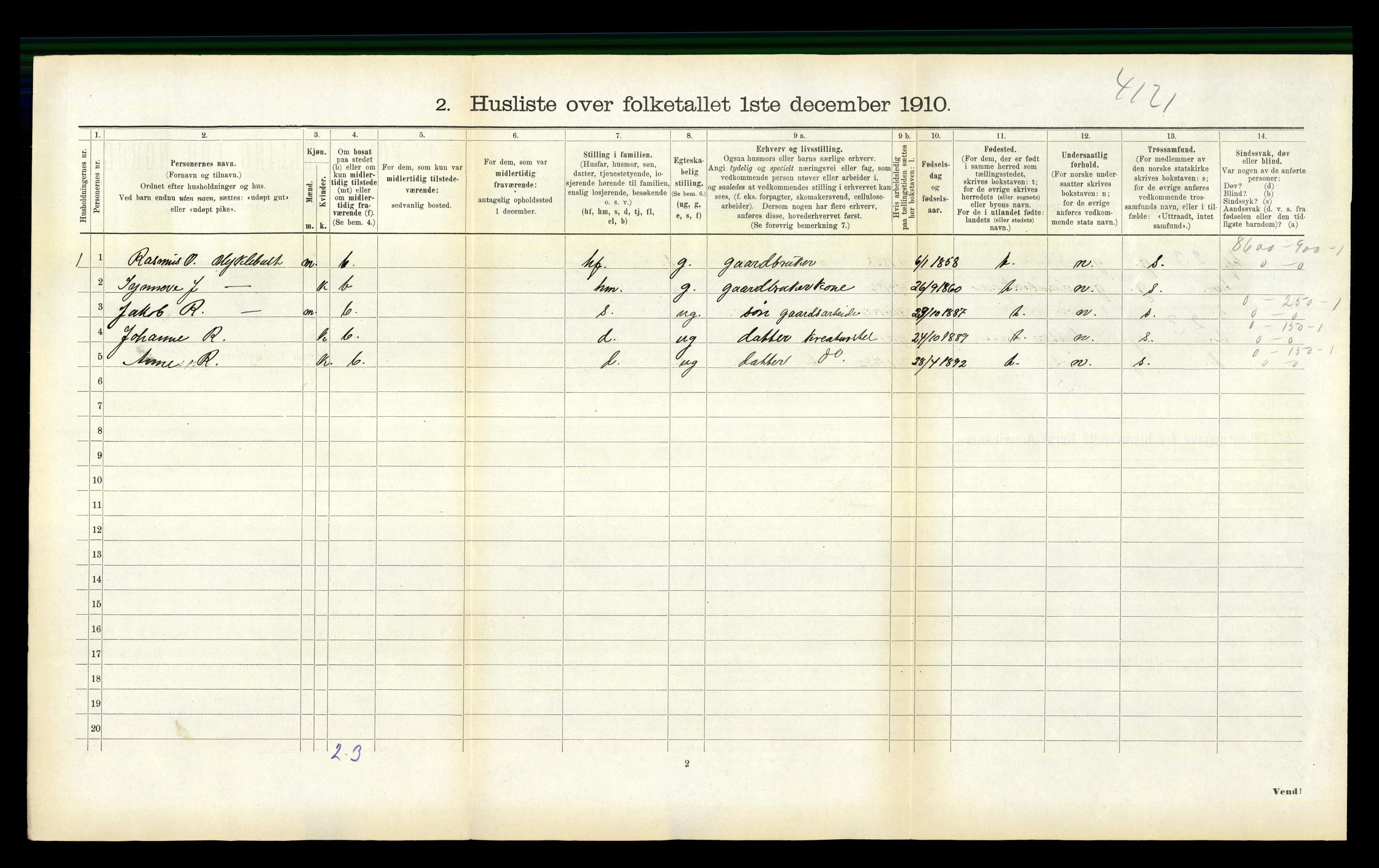 RA, Folketelling 1910 for 1446 Breim herred, 1910, s. 397