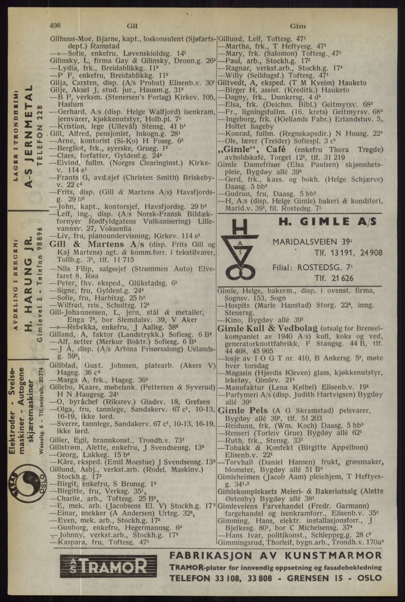 Kristiania/Oslo adressebok, PUBL/-, 1944, s. 498