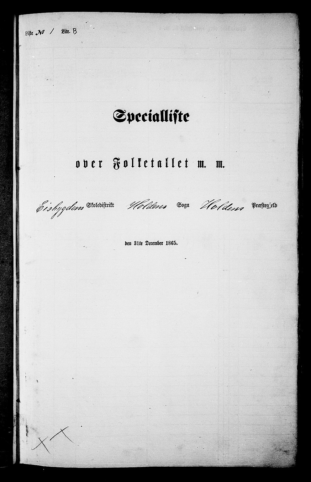 RA, Folketelling 1865 for 0819P Holla prestegjeld, 1865, s. 25