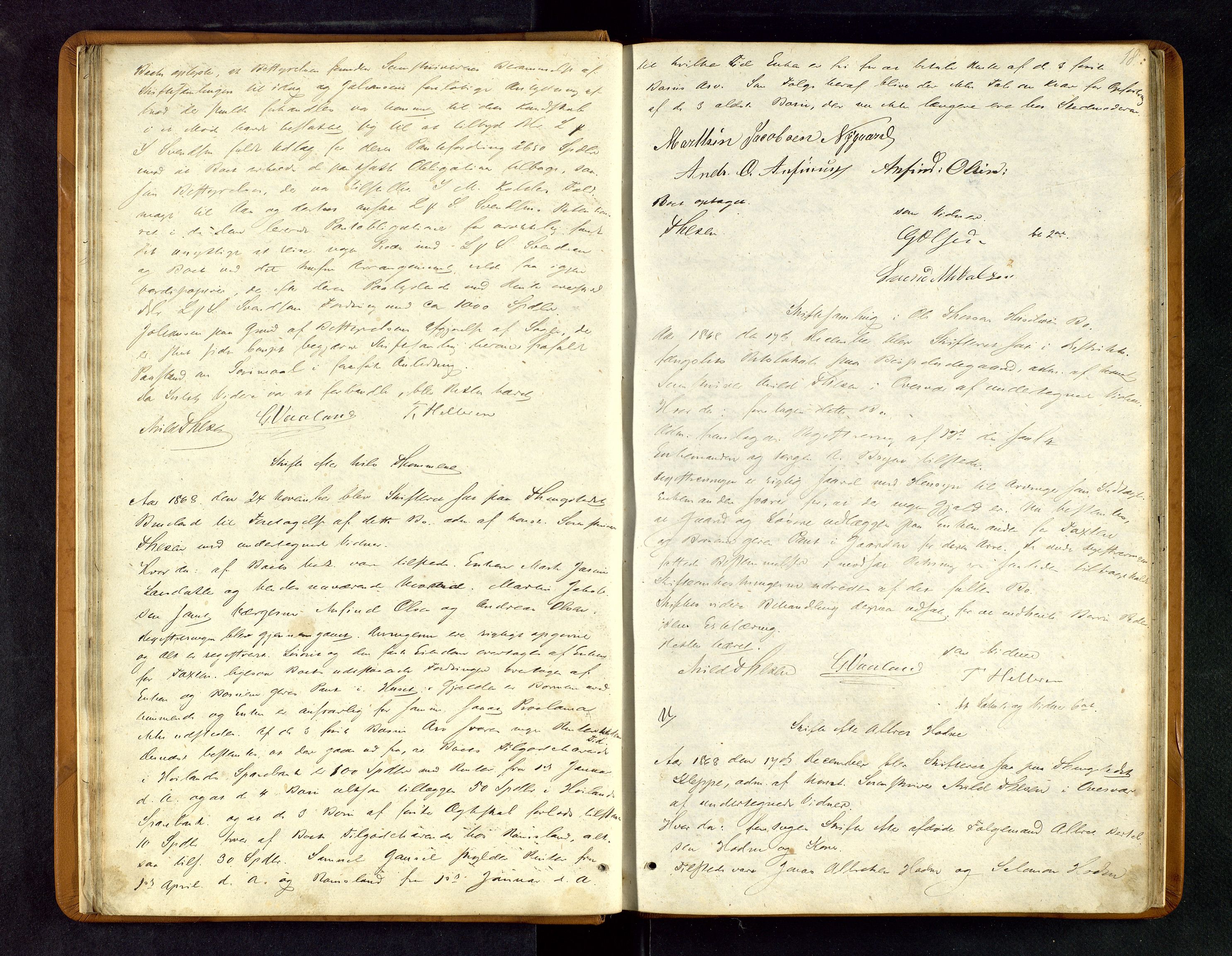 Dalane sorenskriveri, AV/SAST-A-100309/001/5/500/500BC/L0001: FORHANDLINGSPROTOKOLL, 1866-1880, s. 18