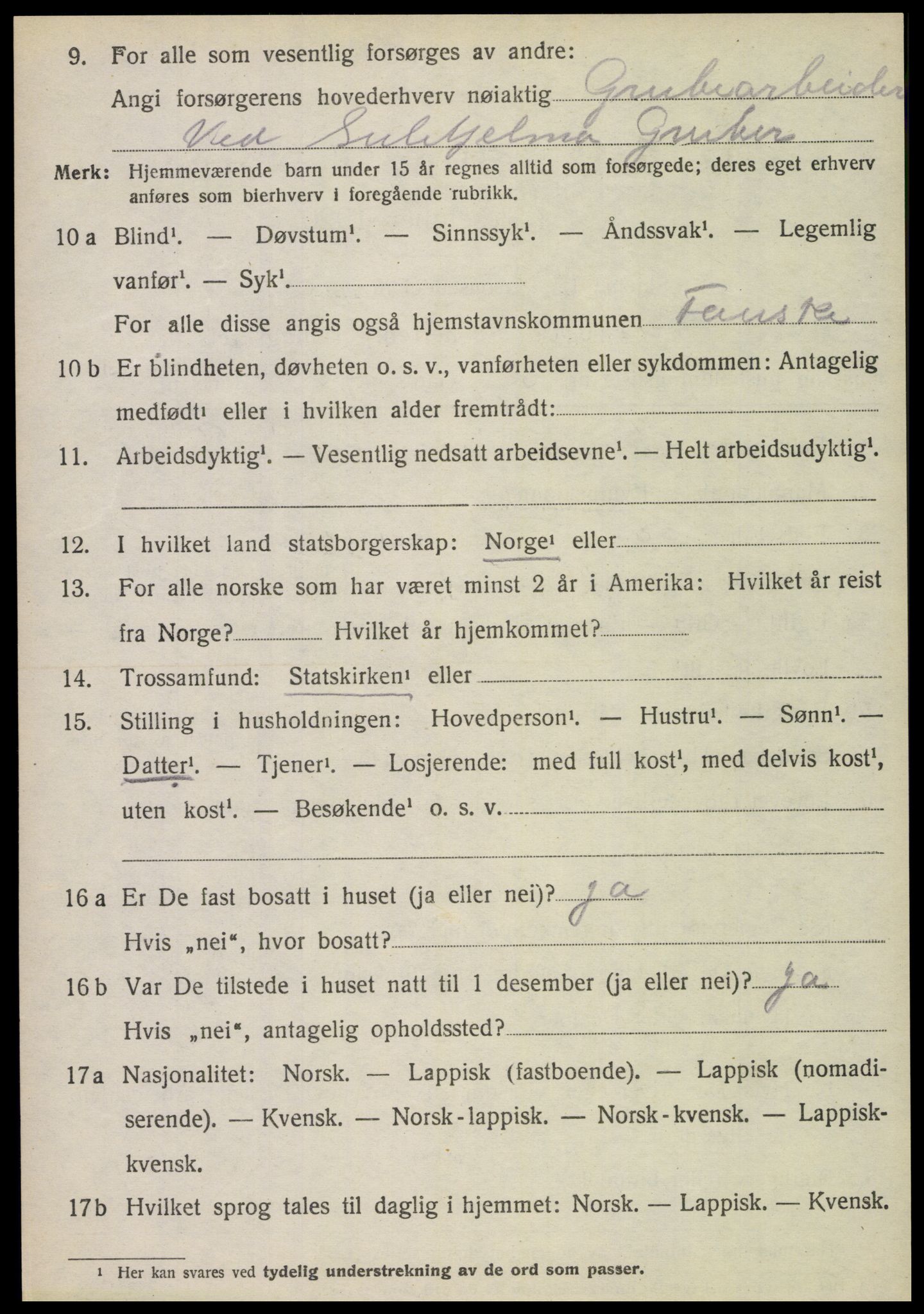 SAT, Folketelling 1920 for 1841 Fauske herred, 1920, s. 5813