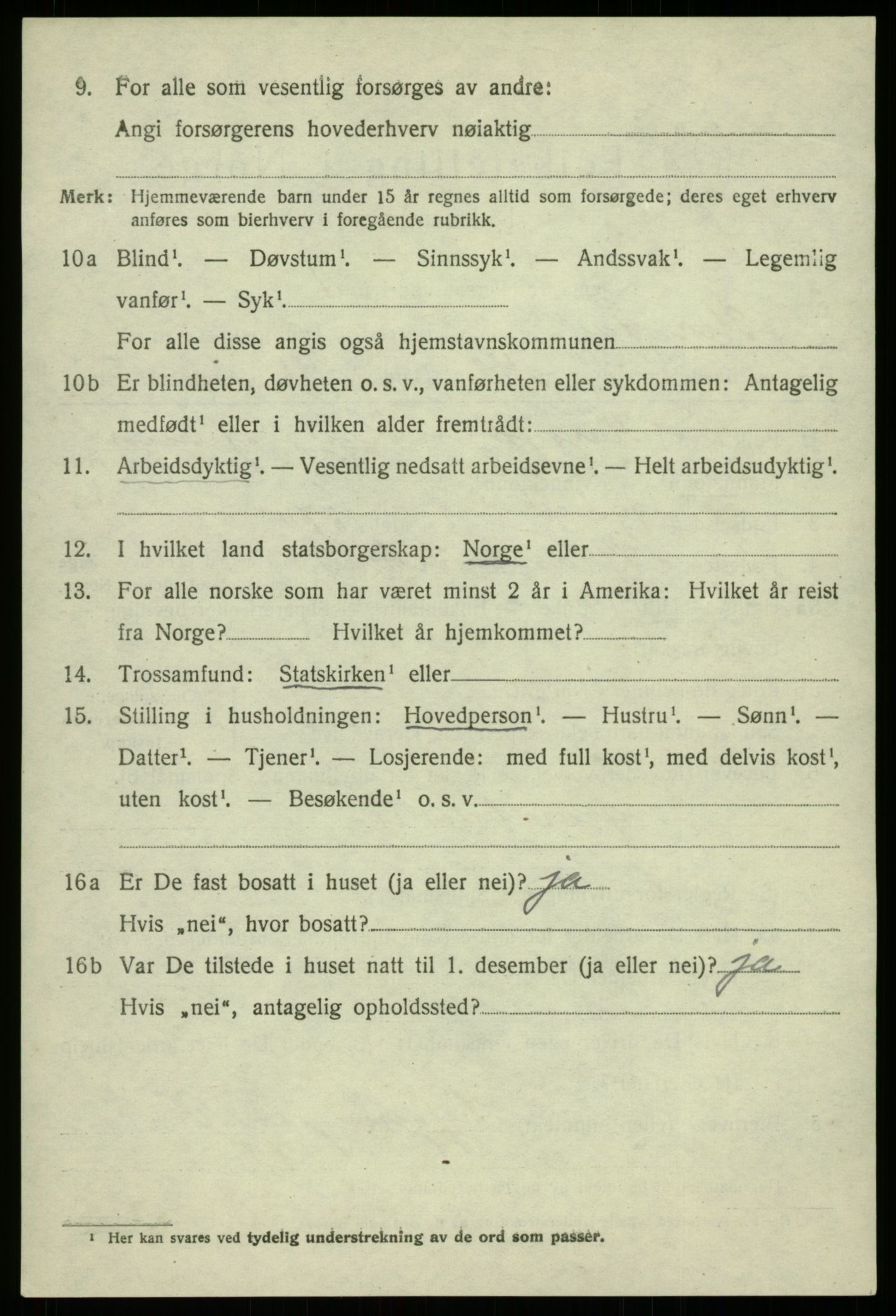 SAB, Folketelling 1920 for 1240 Strandvik herred, 1920, s. 3543