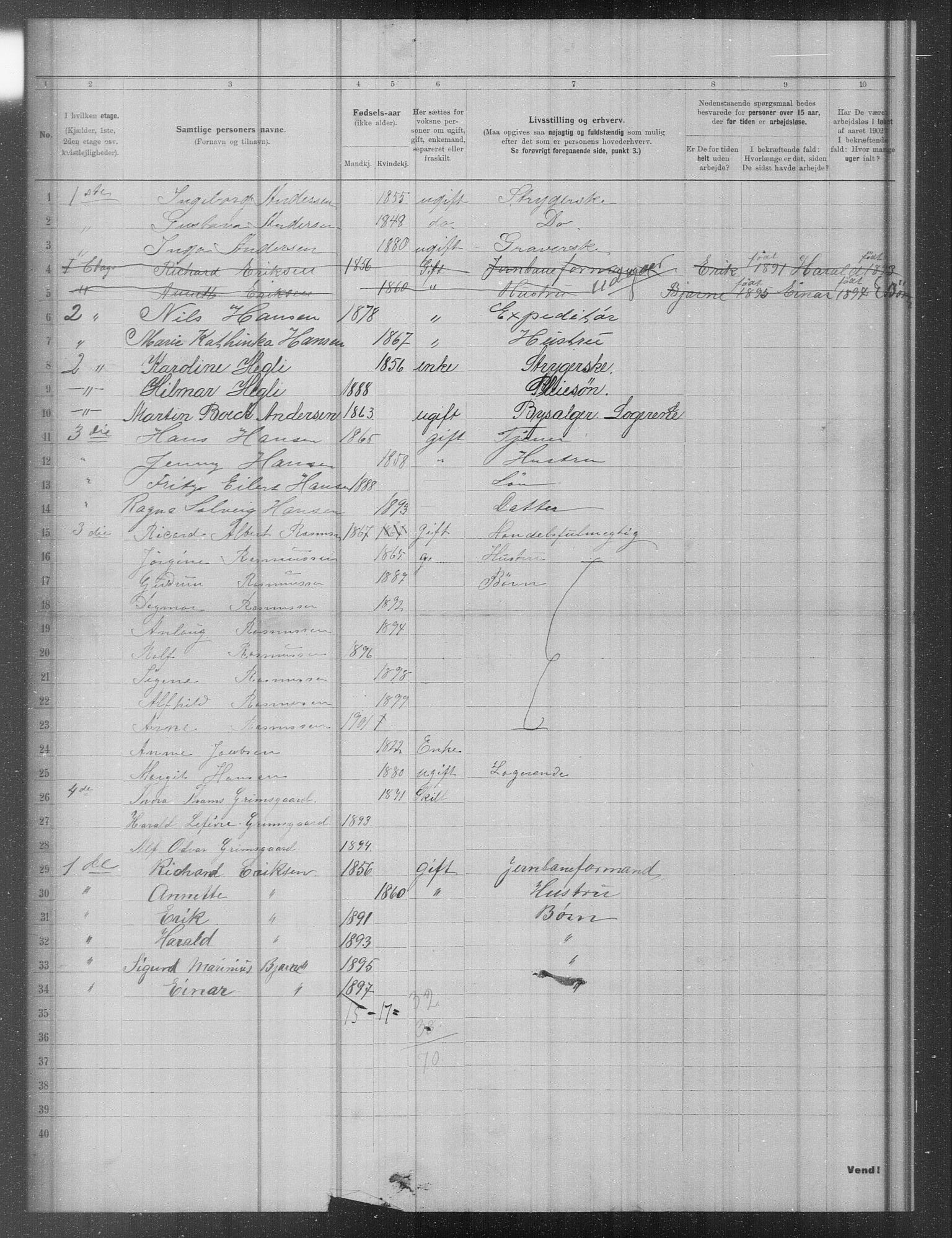 OBA, Kommunal folketelling 31.12.1902 for Kristiania kjøpstad, 1902, s. 12428