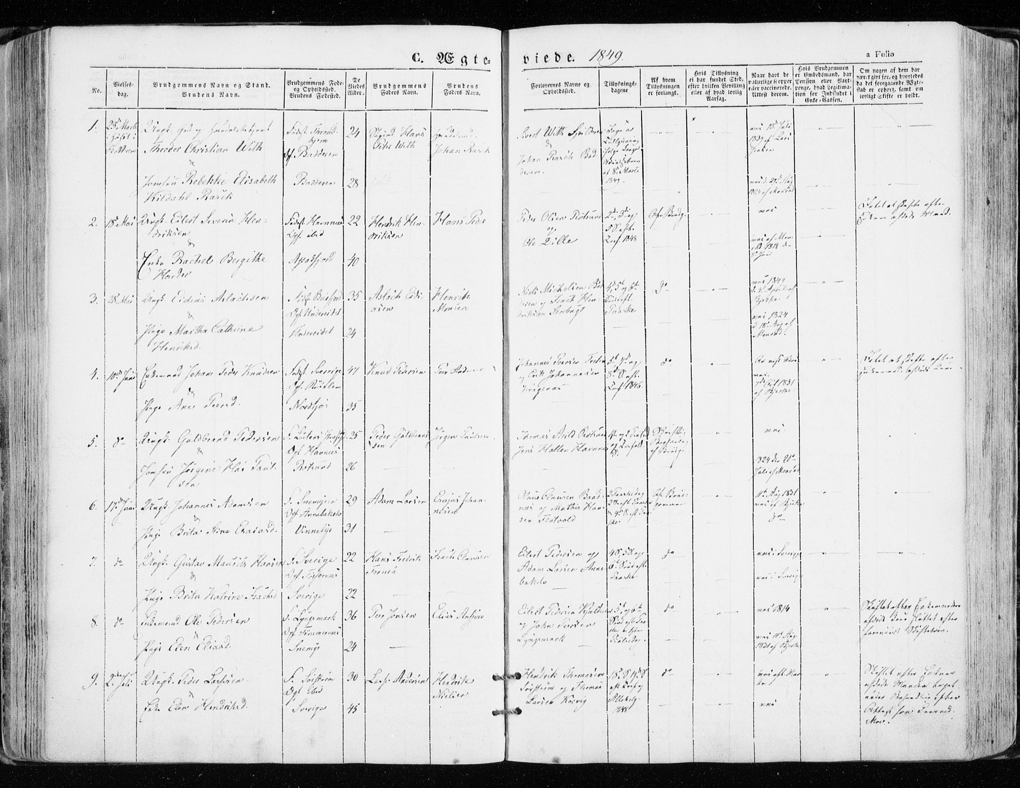 Skjervøy sokneprestkontor, AV/SATØ-S-1300/H/Ha/Haa/L0006kirke: Ministerialbok nr. 6, 1848-1859