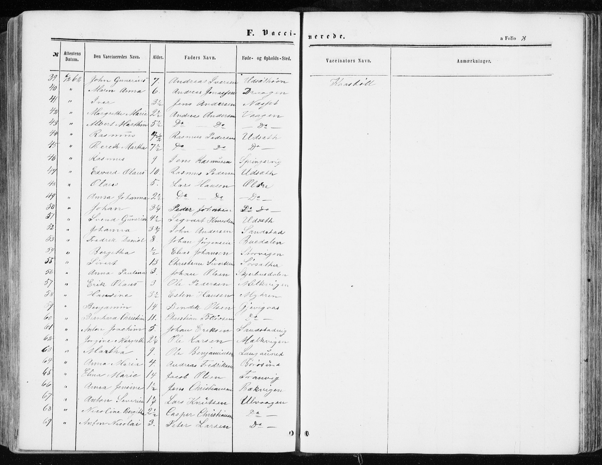 Ministerialprotokoller, klokkerbøker og fødselsregistre - Sør-Trøndelag, SAT/A-1456/634/L0531: Ministerialbok nr. 634A07, 1861-1870, s. 8