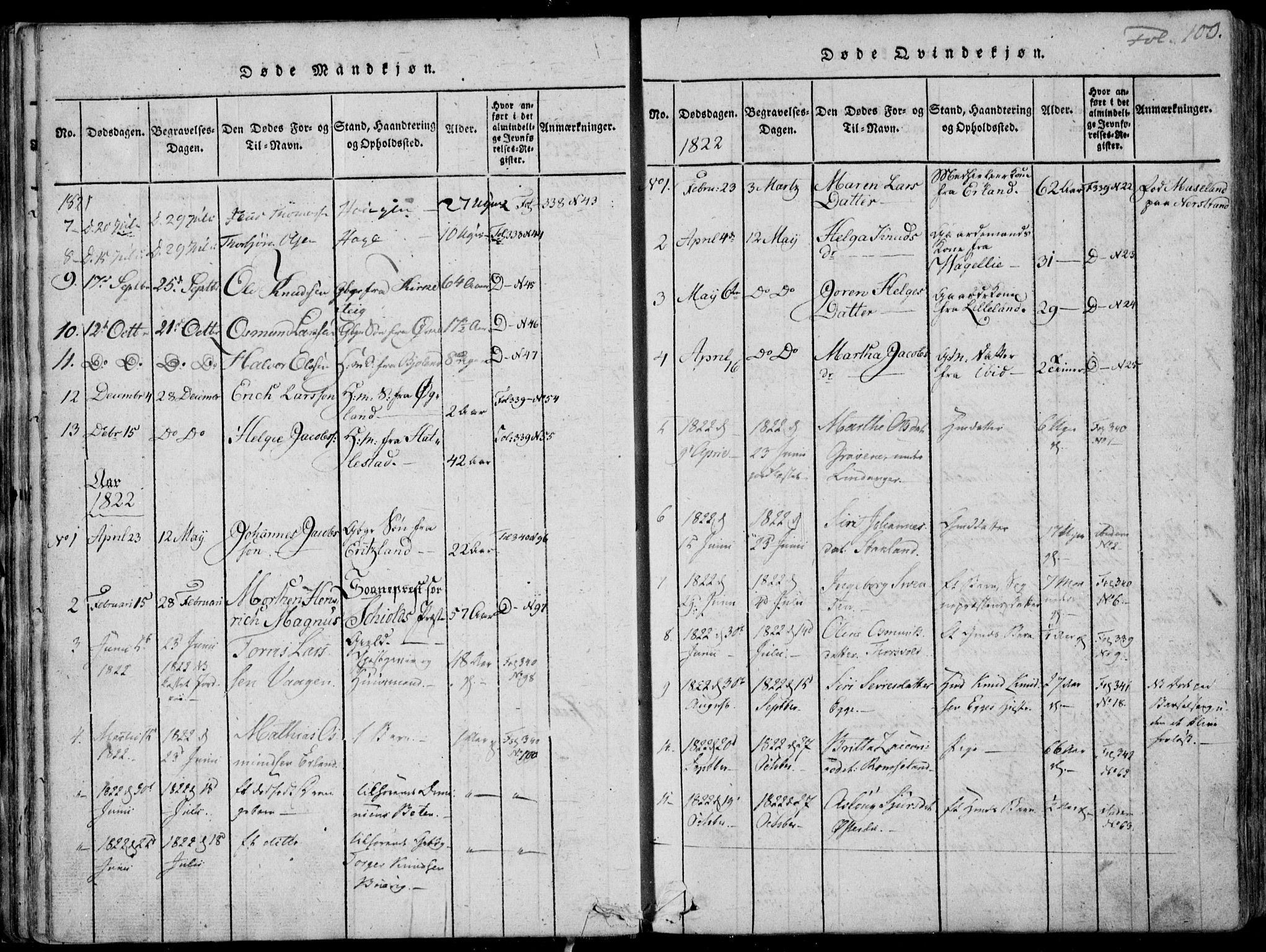 Skjold sokneprestkontor, AV/SAST-A-101847/H/Ha/Haa/L0003: Ministerialbok nr. A 3, 1815-1835, s. 100