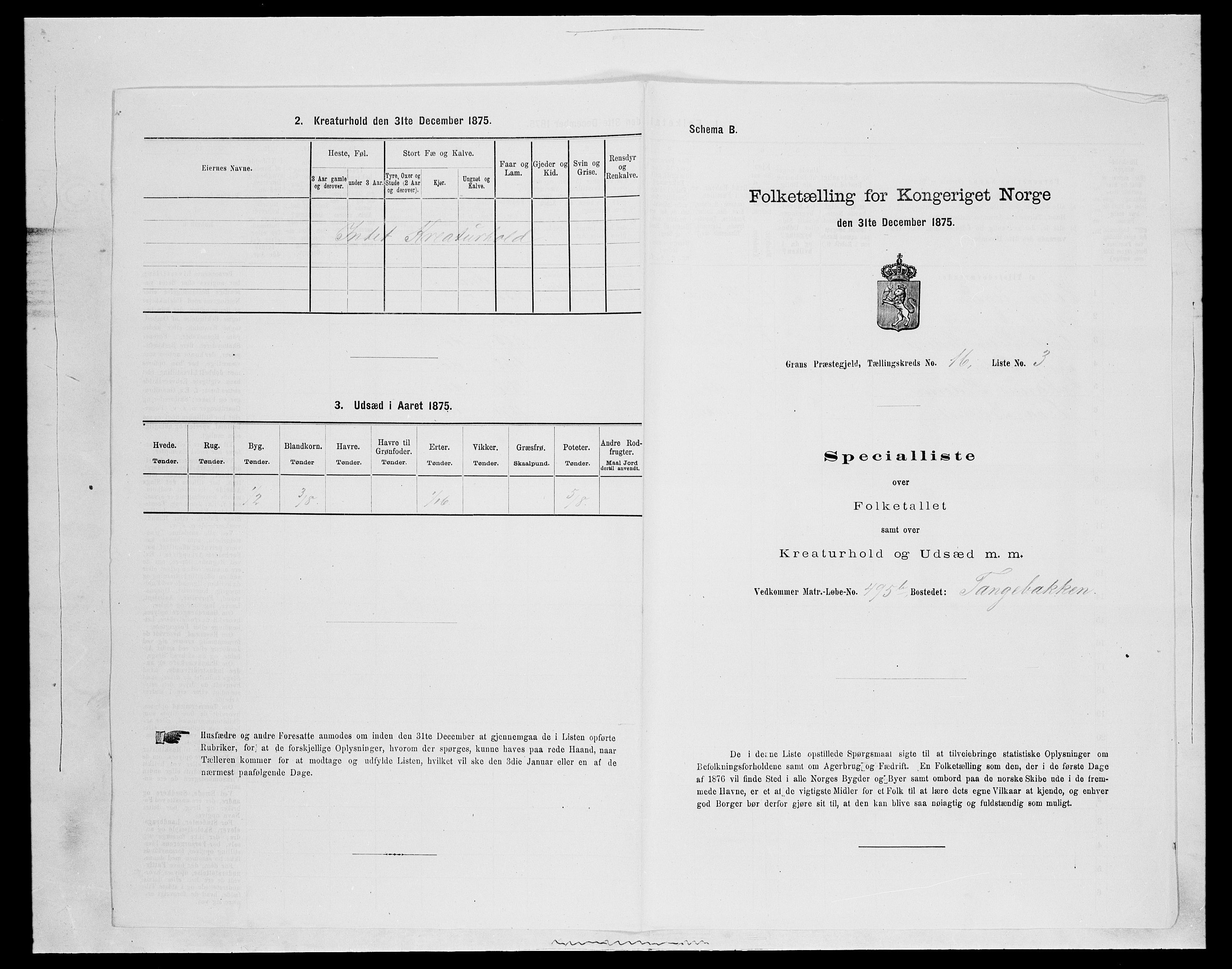 SAH, Folketelling 1875 for 0534P Gran prestegjeld, 1875, s. 2950