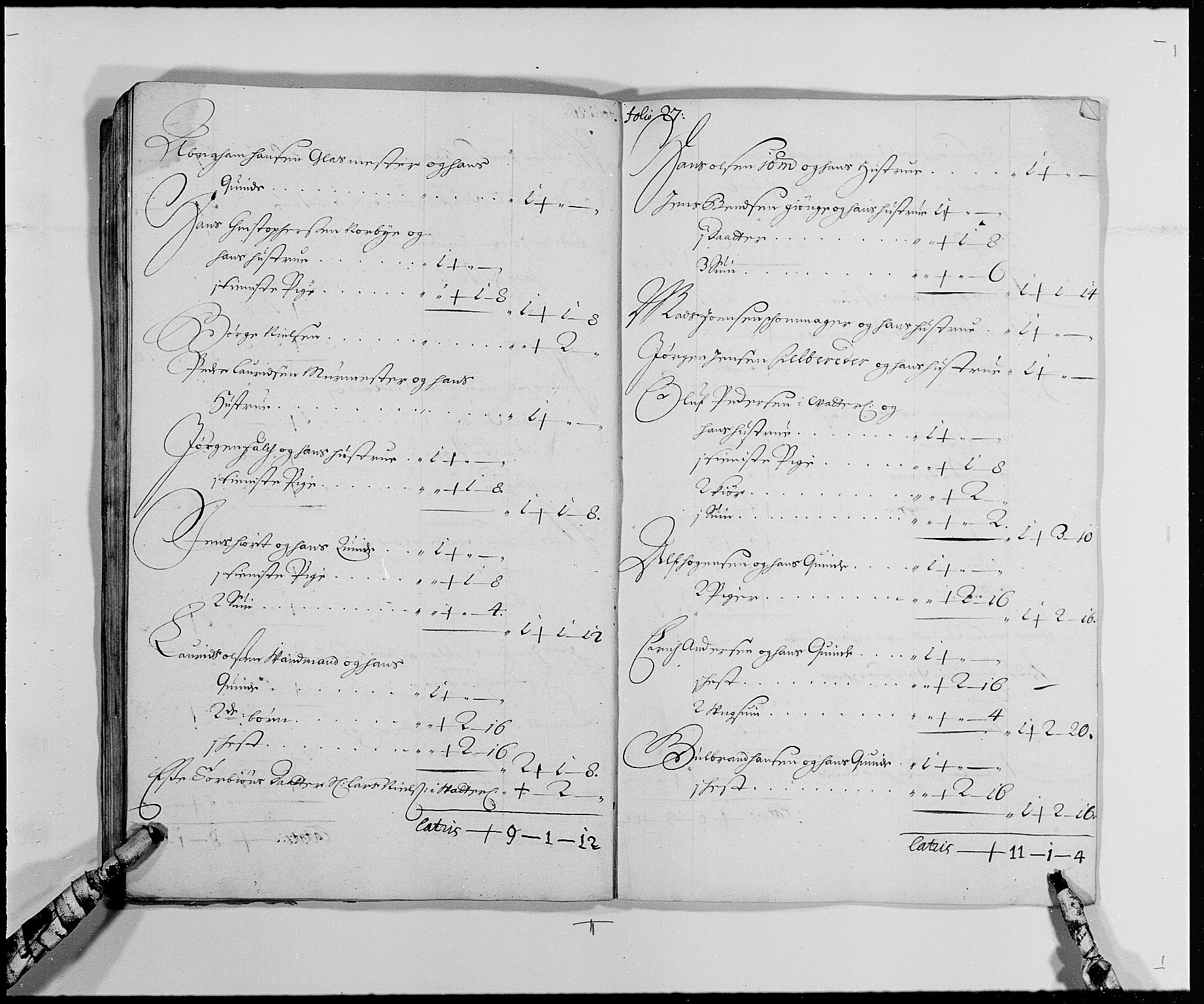 Rentekammeret inntil 1814, Reviderte regnskaper, Byregnskaper, AV/RA-EA-4066/R/Re/L0060: [E5] Kontribusjonsregnskap (med Bragernes), 1685-1693, s. 129
